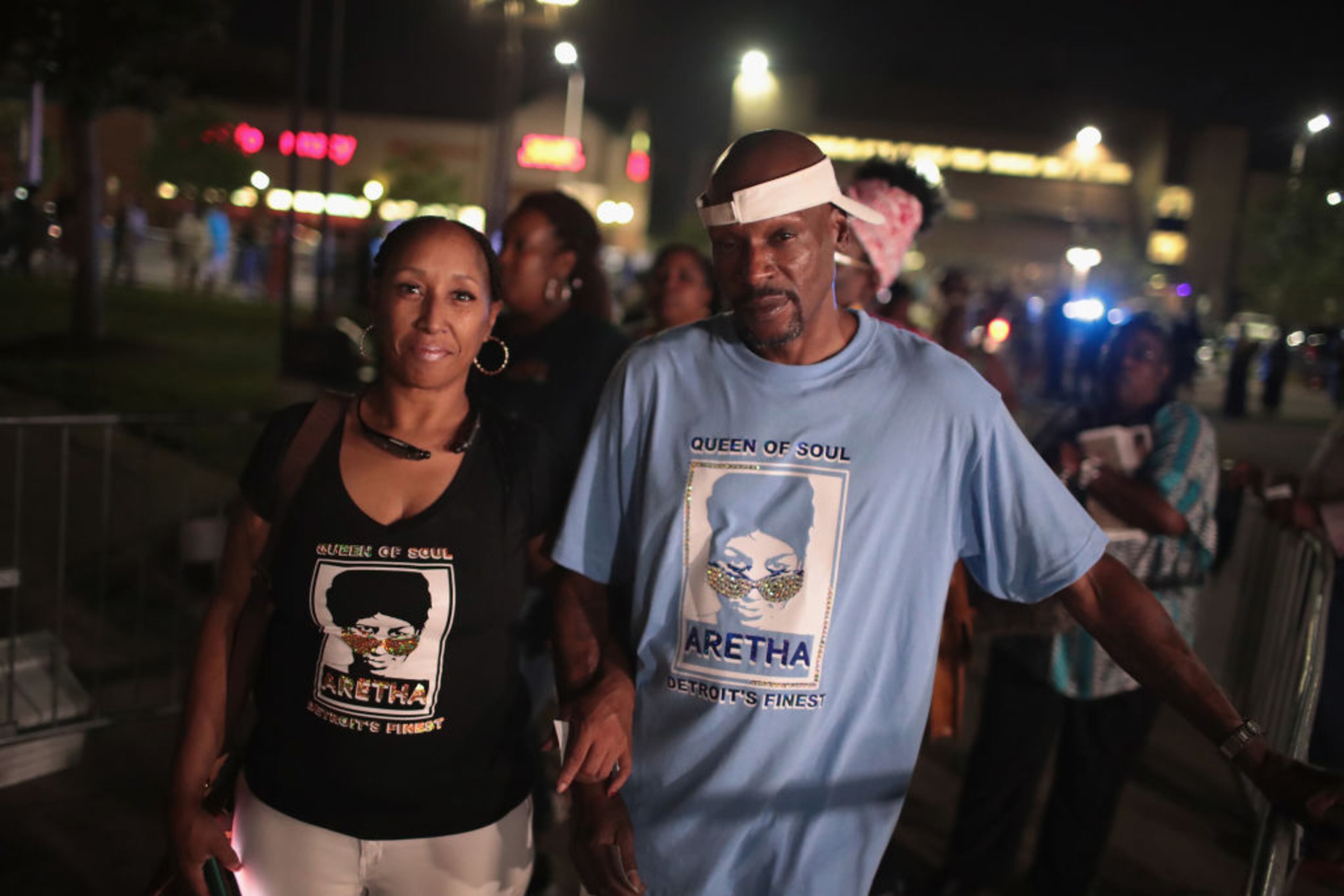 DETROIT, MI - AUGUST 28: Fans of Aretha Franklin attend a viewing for the soul music legend at the Charles H. Wright Museum of African-American History on August 28, 2018 in Detroit, Michigan. Franklin will lie in repose at the museum today and tomorrow for the public to pay their respects. Franklin's funeral will be held Friday at Greater Grace Temple. (Photo by Scott Olson/Getty Images)