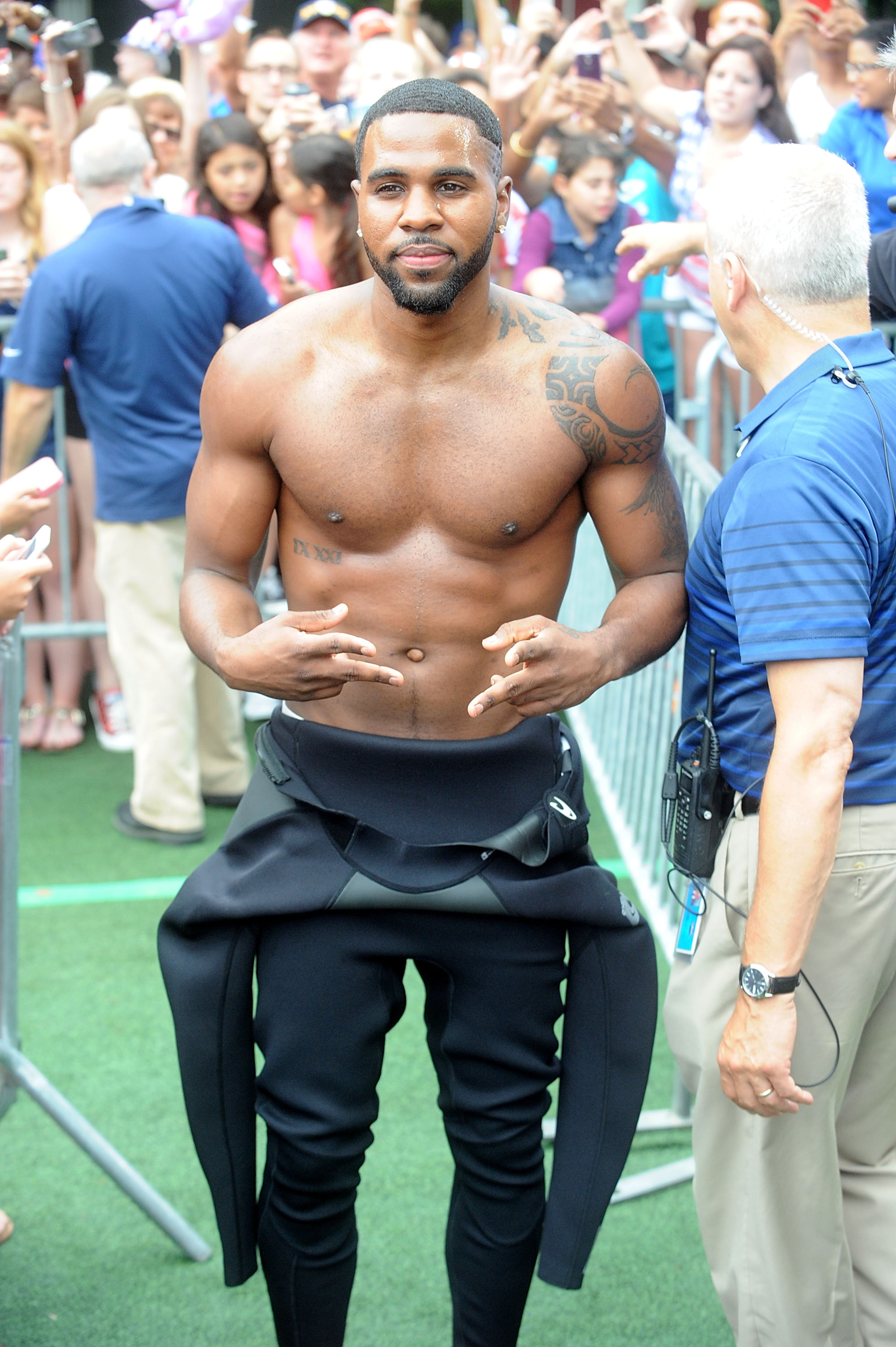 NEW YORK, NY - JULY 04: Singer Jason Derulo performs On ABC's "Good Morning America" at Rumsey Playfield, Central Park on July 4, 2014 in New York City. (Photo by Brad Barket/Getty Images)