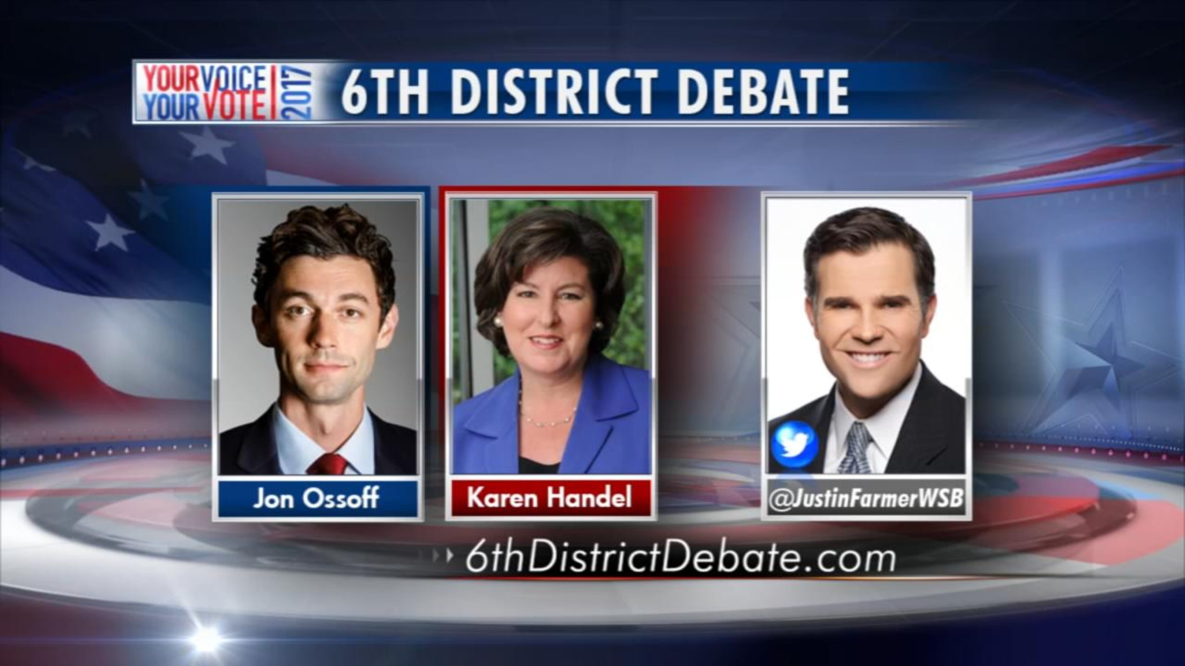 Jon Ossoff and Karen Handel will debate LIVE ONLY ON Channel 2 on June 6 at 8 p.m.
