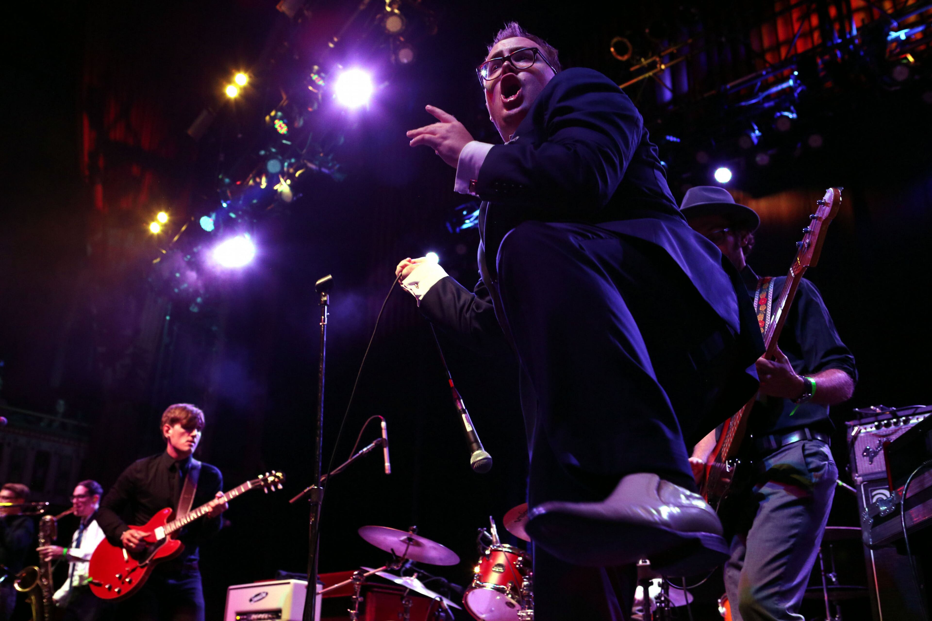 Drive-By Truckers, an alternative country/Southern rock band based in Athens, jammed out at an energized, nearly full Tabernacle Friday night in Atlanta, October 10, 2014.