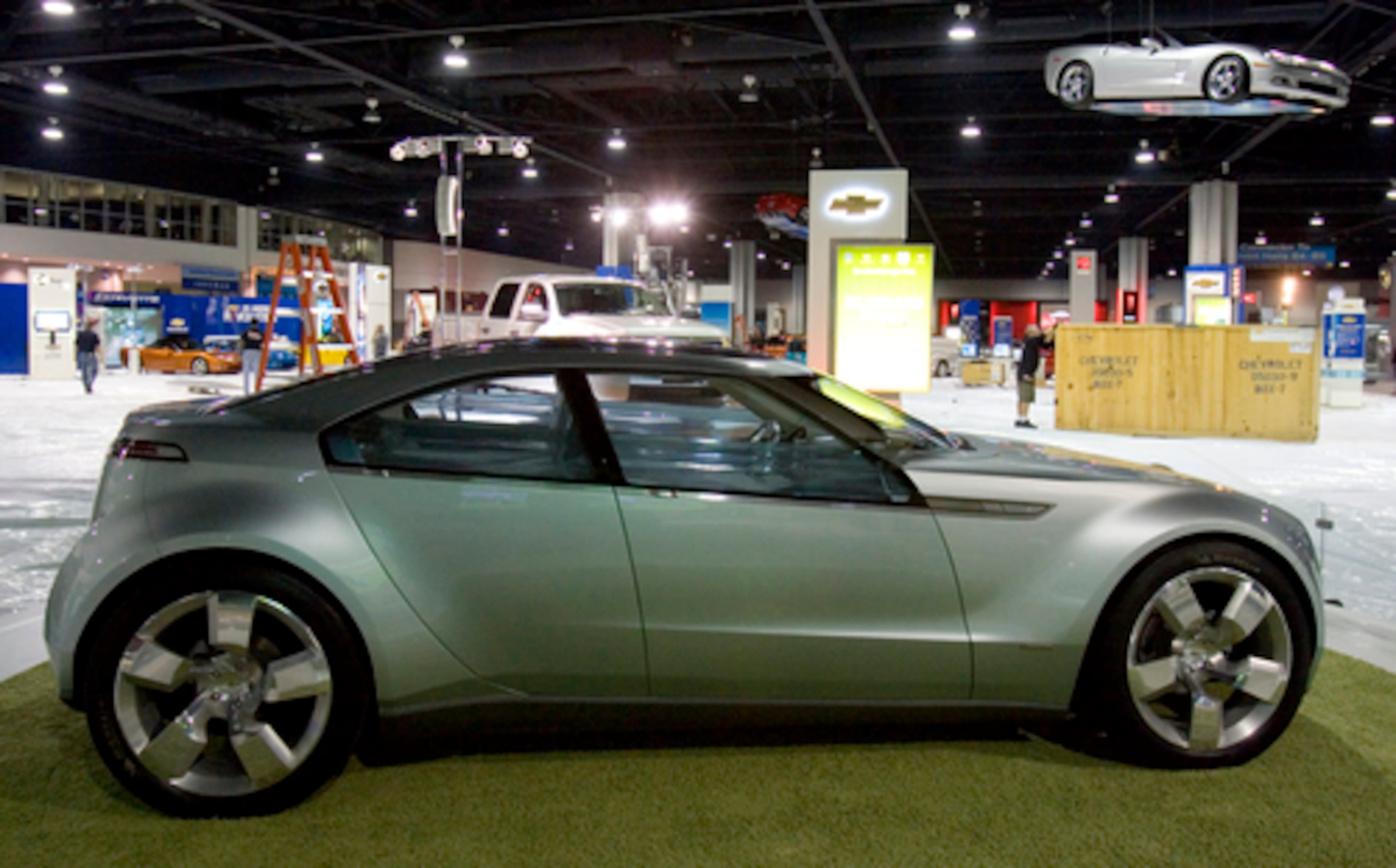 Green never looked so sporty, thanks to this hybrid Chevy Volt. It's one of more than 600 cars, trucks and SUVs on display this weekend at The Atlanta Journal-Constitution International Auto Show at the World Congress Center.