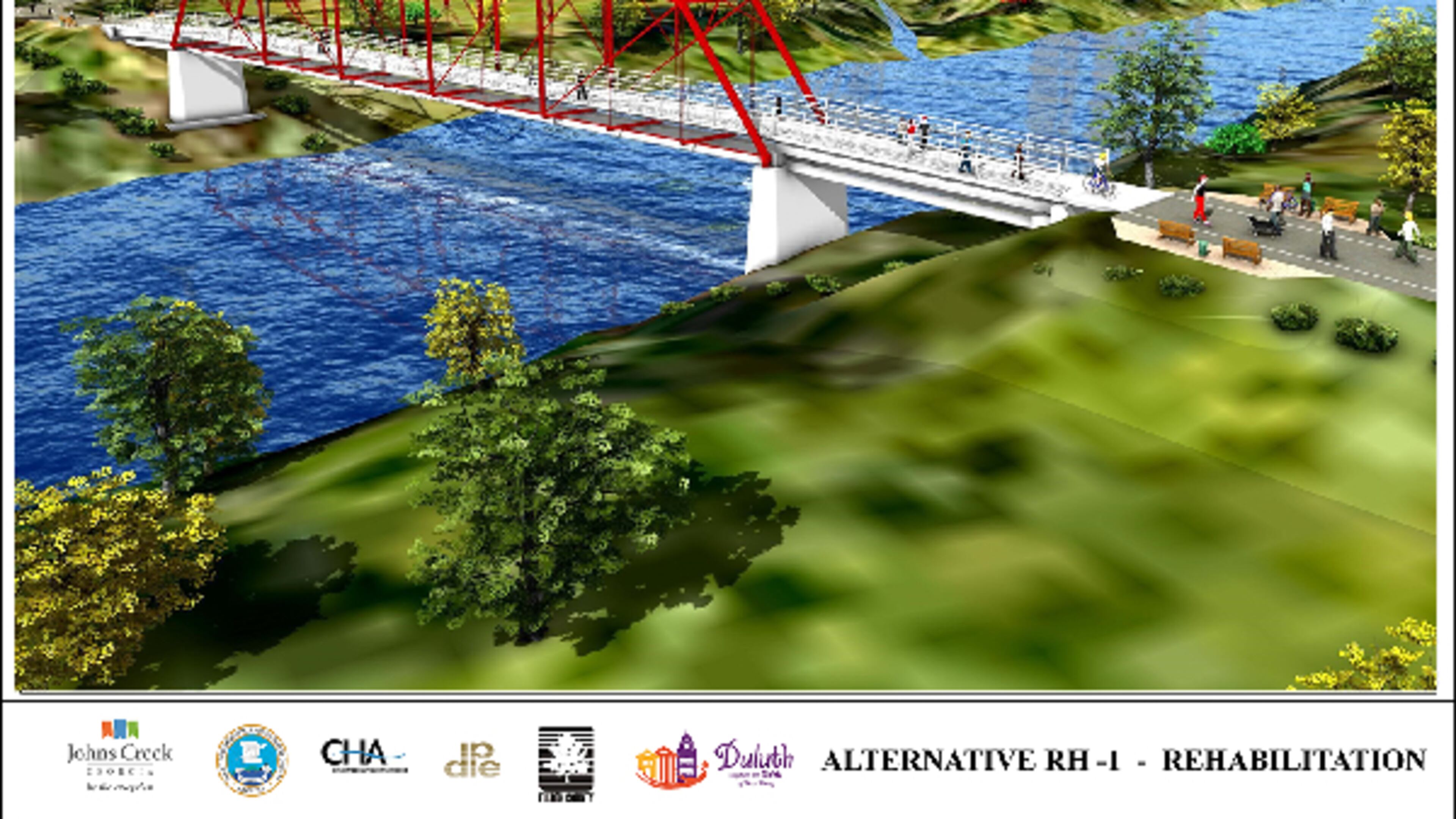 Duluth officials offer an update on the Rogers Bridge Rehabilitation Project. Courtesy City of Duluth