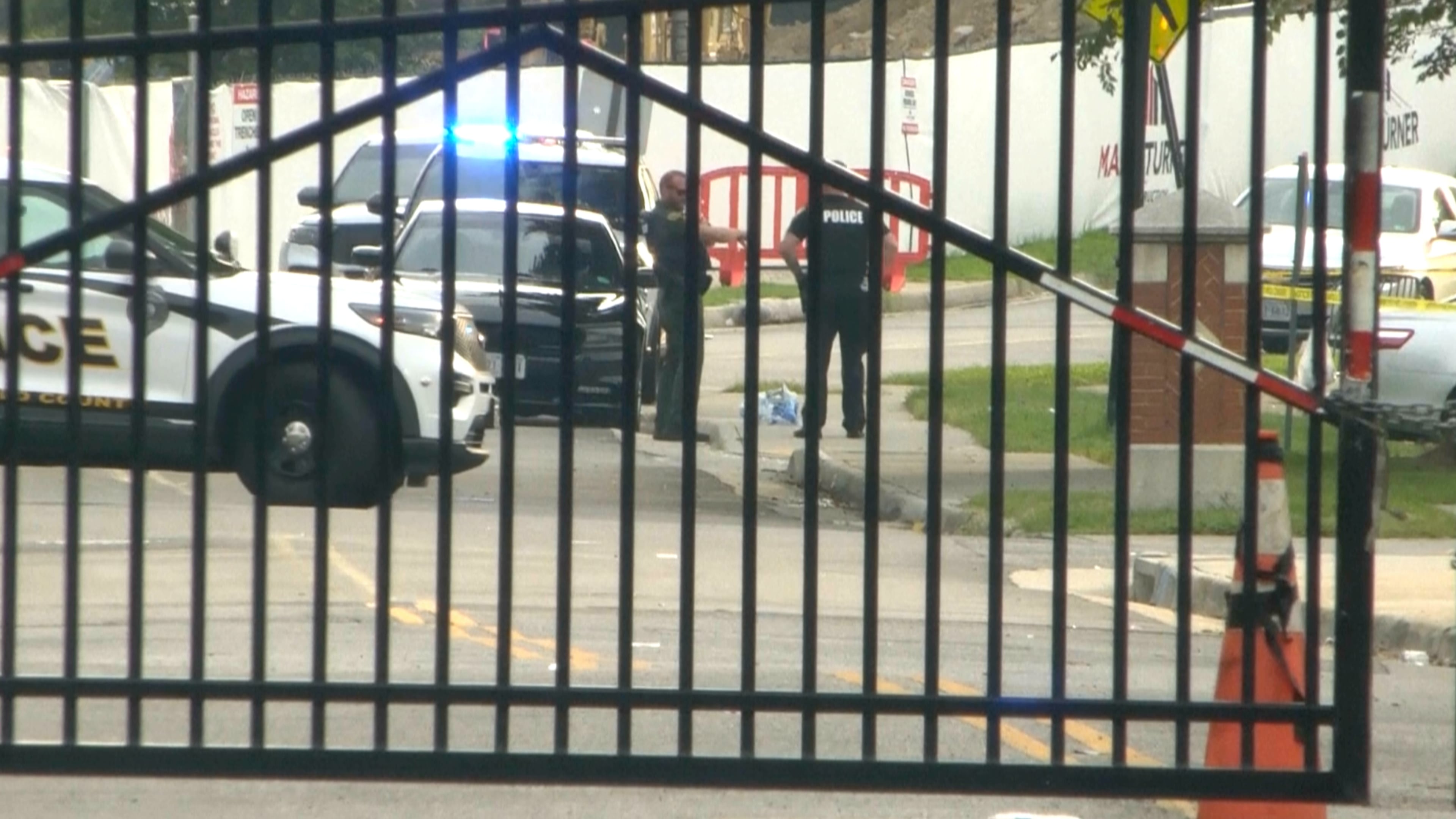 Police investigate the scene of a shooting on the campus of Virginia State University on Saturday, Aug. 15, 2026 in Petersburg, Va. (WWBT via AP)