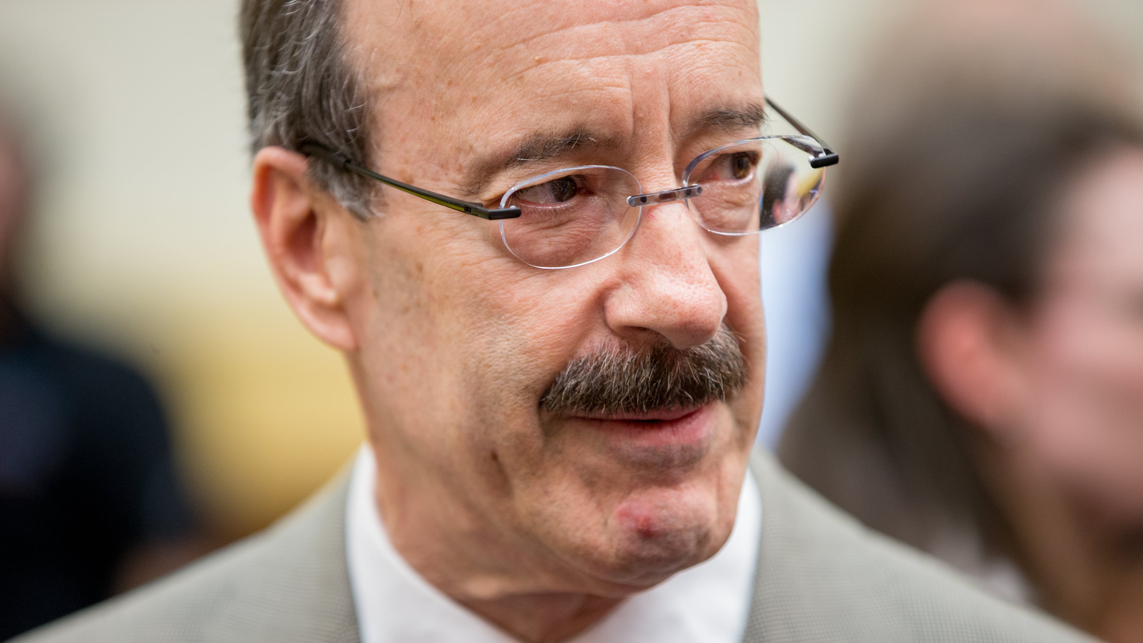 FILE - Ranking Member Rep. Eliot Engel before a House Foreign Affairs Committee hearing in Washington, Tuesday, July 28, 2015, on the Obama administration's case for the Iran Nuclear Agreement. (AP Photo/Andrew Harnik, File)