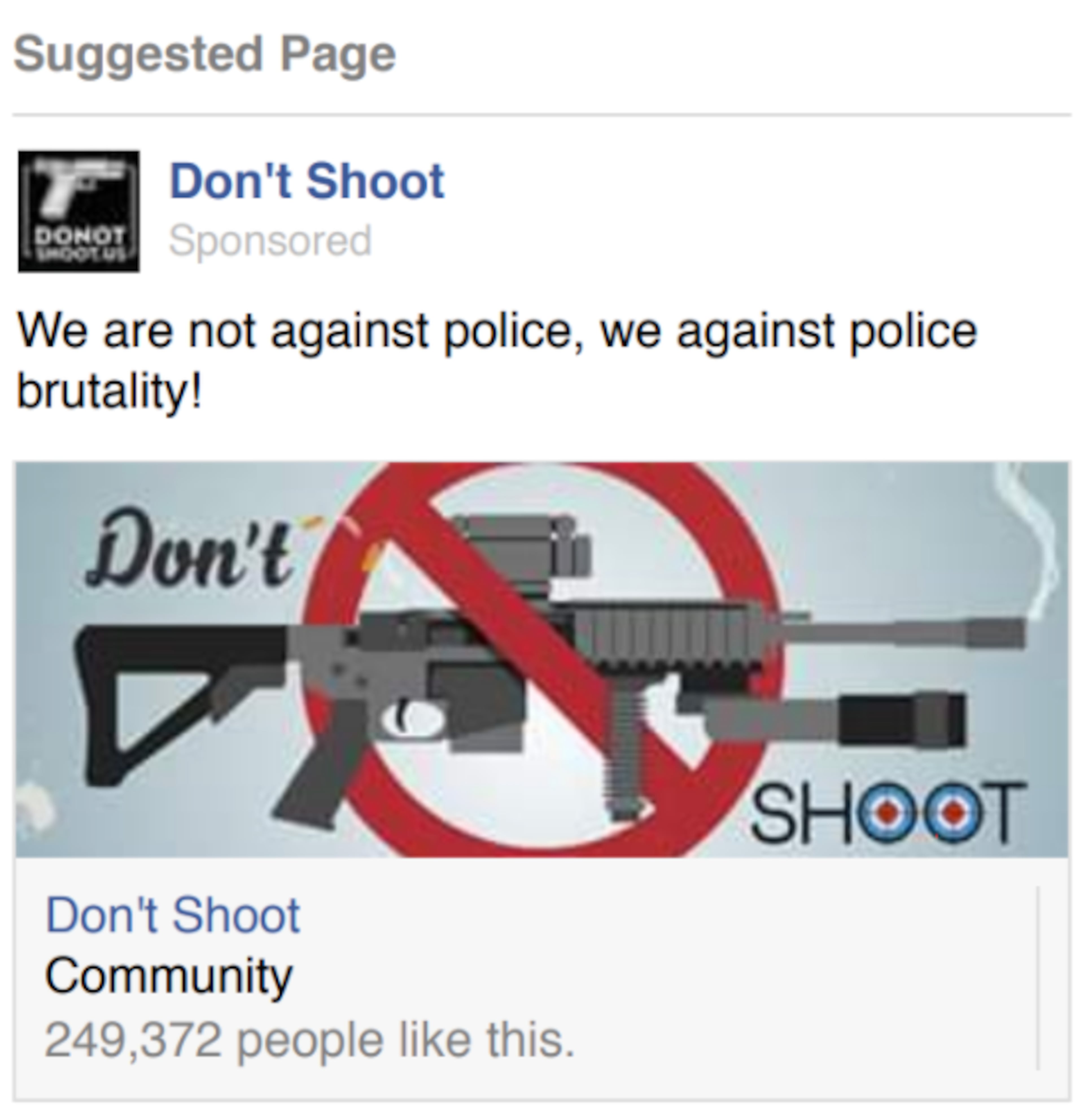 This Facebook group created by Russians unites those against police brutality, adding to a divisive conversation on police behavior, racism and guns.