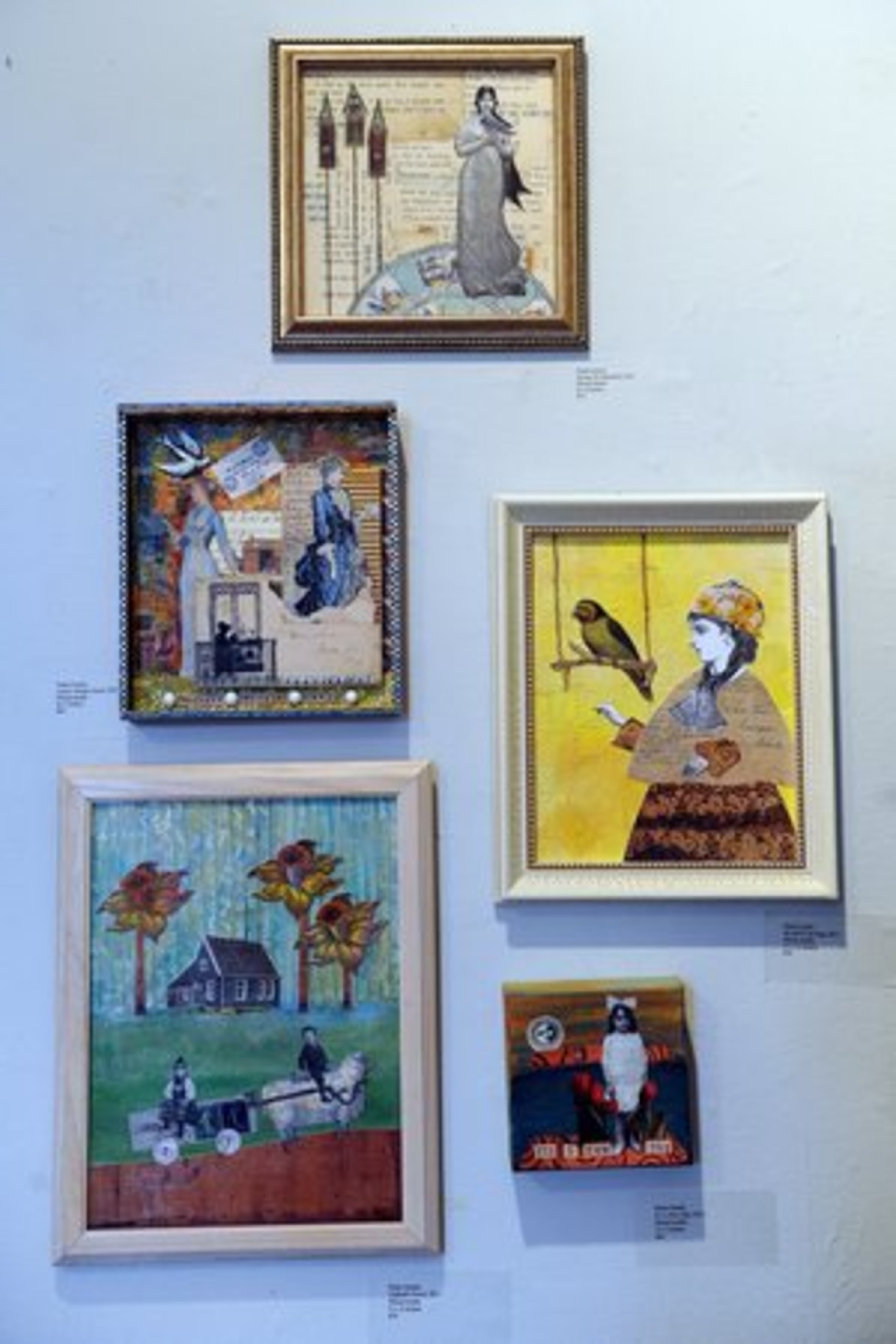 Mixed-media artwork by artist Paula Guerin, from $32 to $70, at the Holiday Artists Market at the Spruill Center for the Arts in Dunwoody.