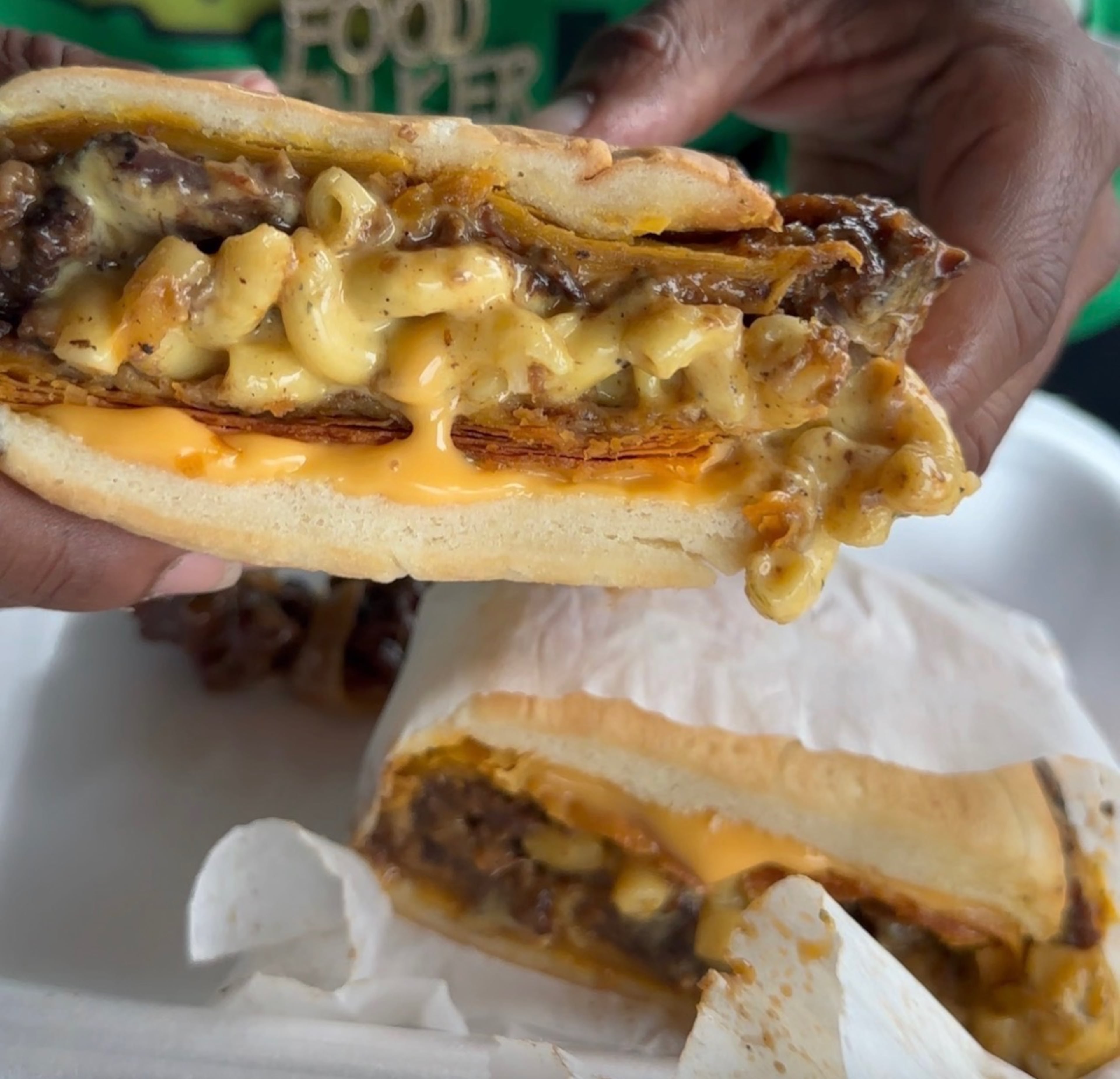The oxtail sandwich at Kingston's Carribean. (Justin Brown for the AJC)