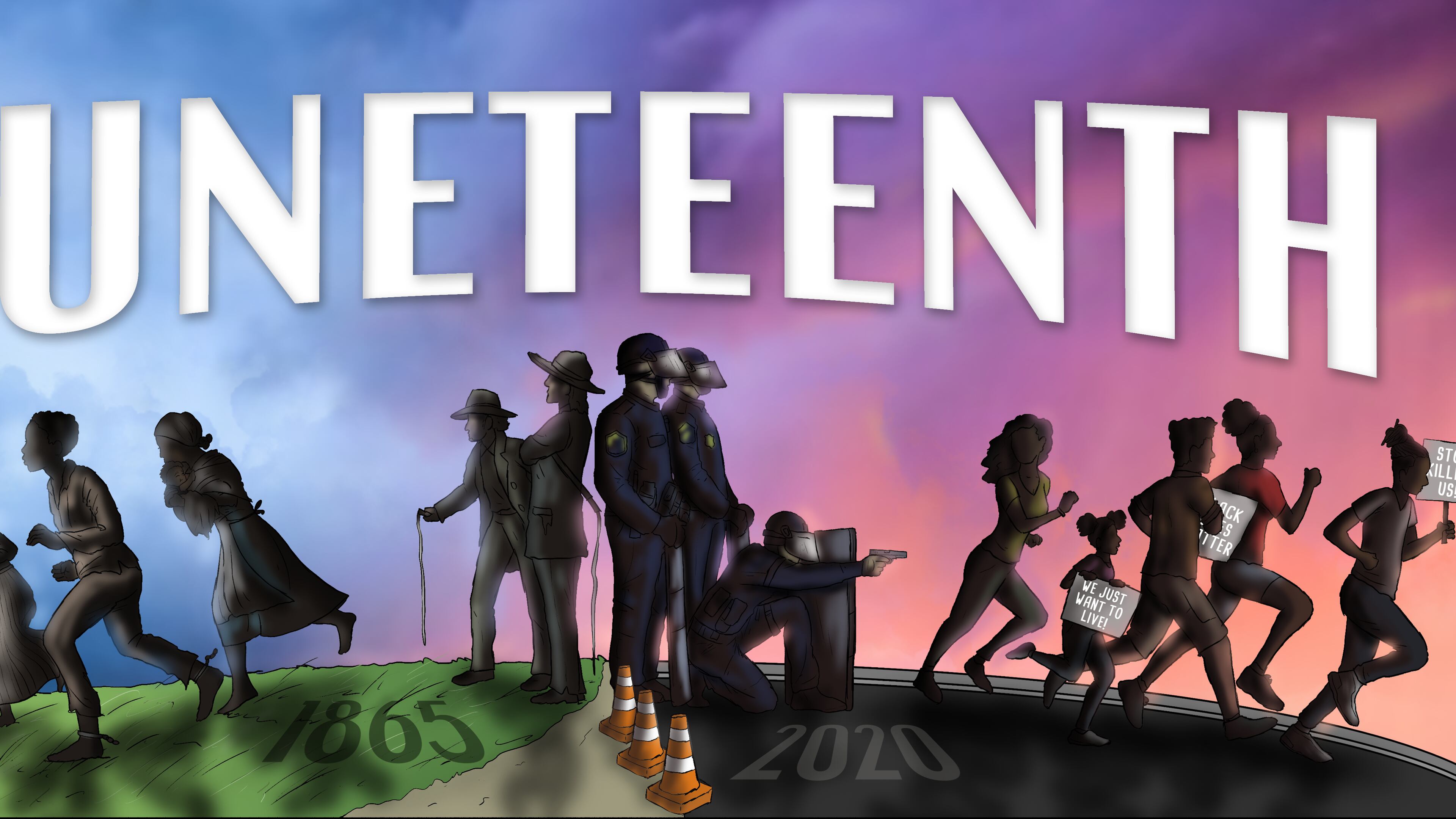 Davian Chester, a graphic artist and teacher unveils 2020 Juneteenth ilustration. HANDOUT