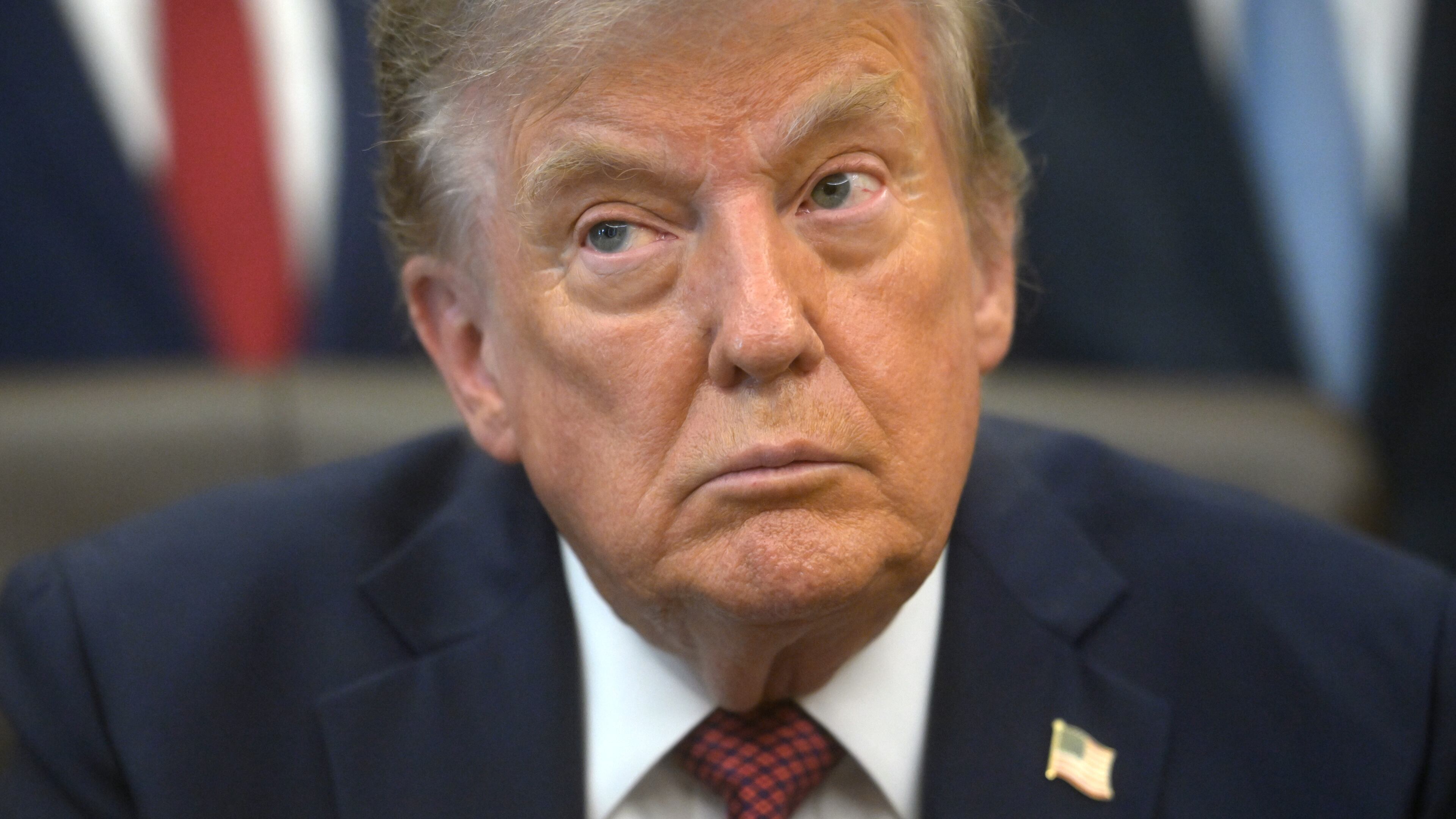 President Donald Trump speaks in the Oval Office of the White House, Friday, July 24, 2026, in Washington. (AP Photo/Rod Lamkey, Jr.)