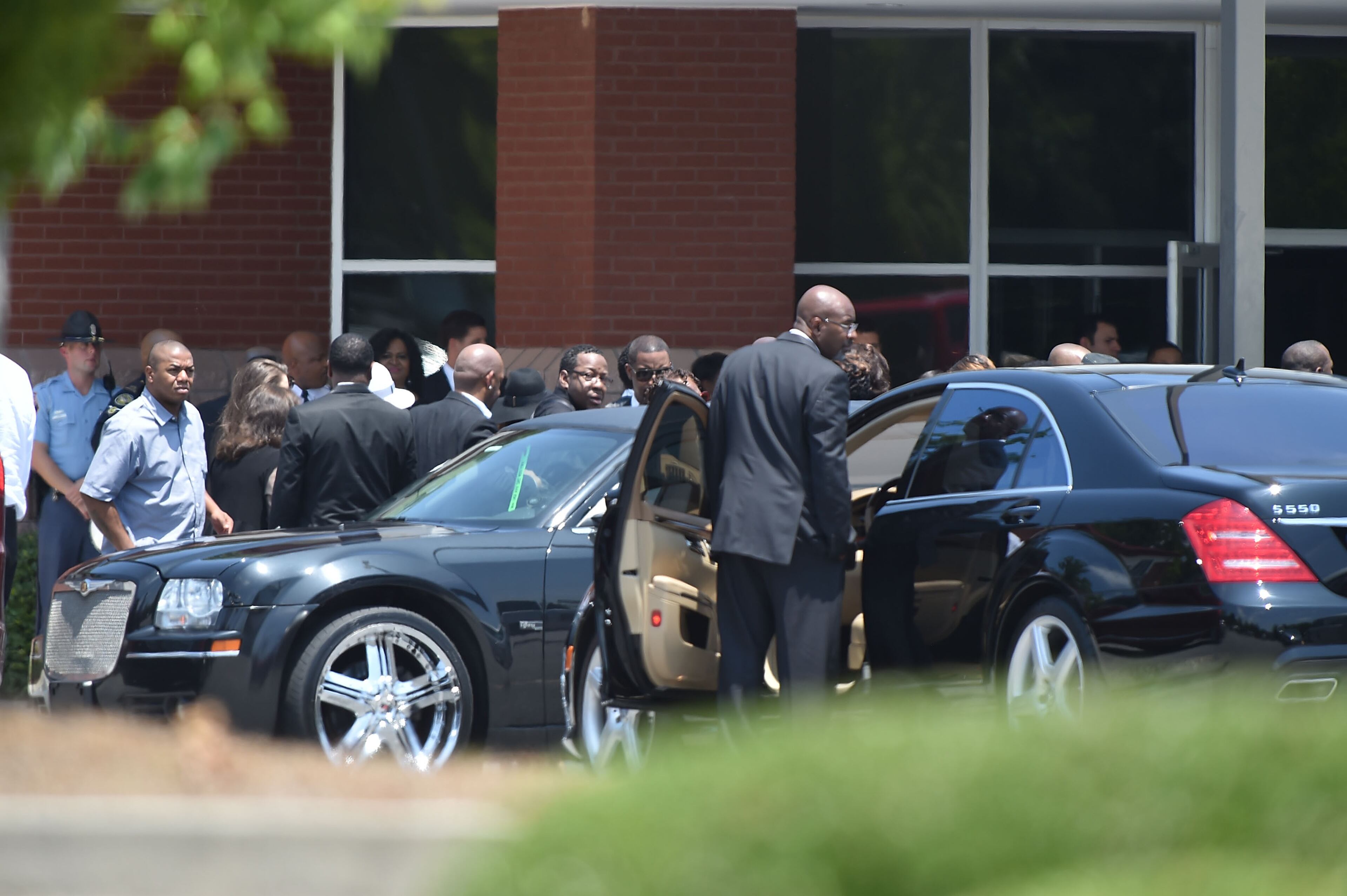 ALPHARETTA, GA - AUGUST 01: Singer Bobby Brown attends Bobbi Kristina Brown Funeral at St. James United Methodist Church on August 1, 2015 in Alpharetta, Georgia. Bobbi Kristina Brown, daughter of Whitney Houston and Bobby Brown, was reportedly found unconscious in her bathtub on January 31, 2015 and passed away on July 26, 2015 at the age of 22 after an extended hospital stay. (Photo by Paras Griffin/Getty Images)