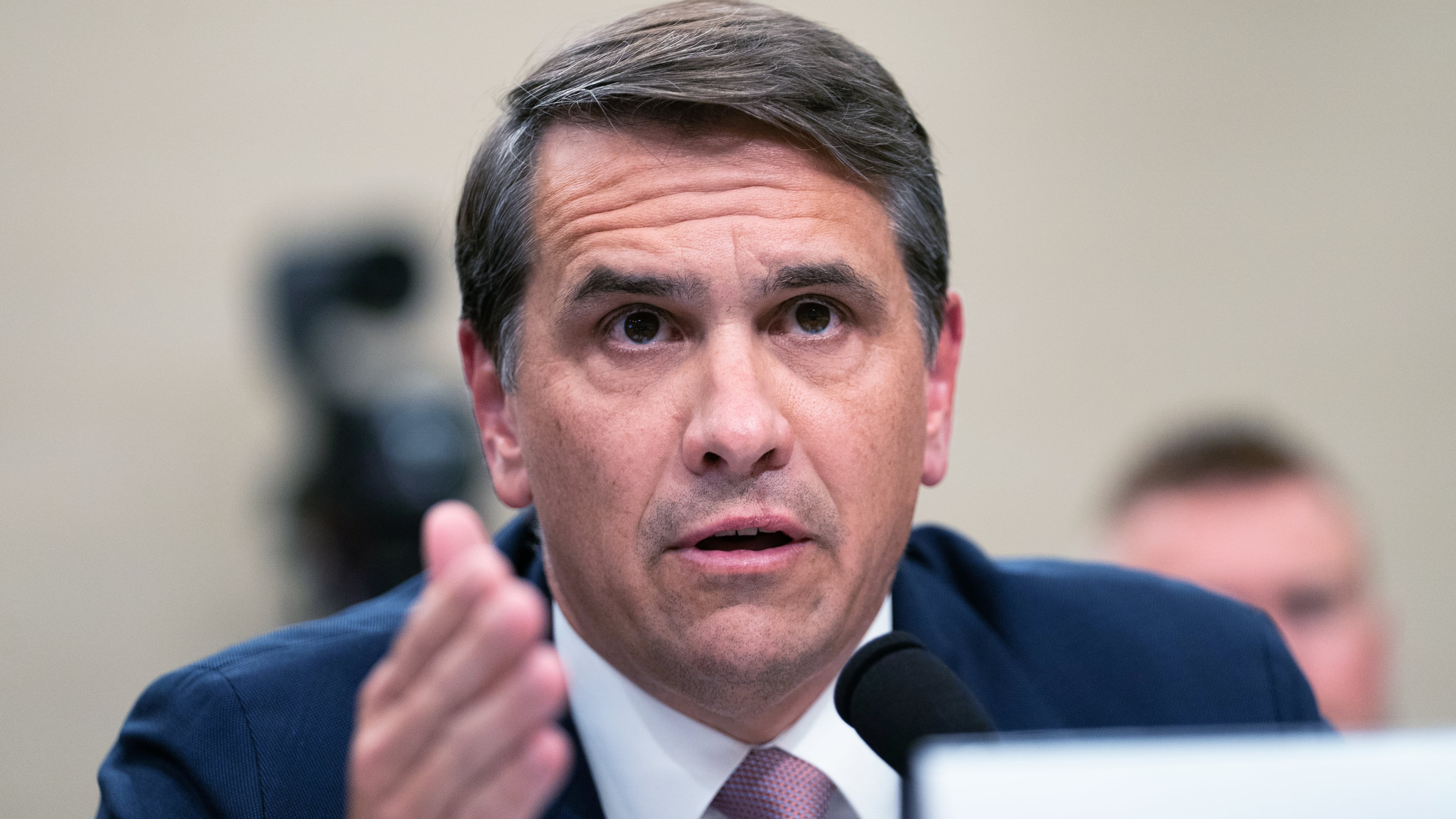 Acting Attorney General Todd Blanche testifies before the House Appropriations Committee, Tuesday, June 2, 2026 in Washington. (AP Photo/Allison Robbert)