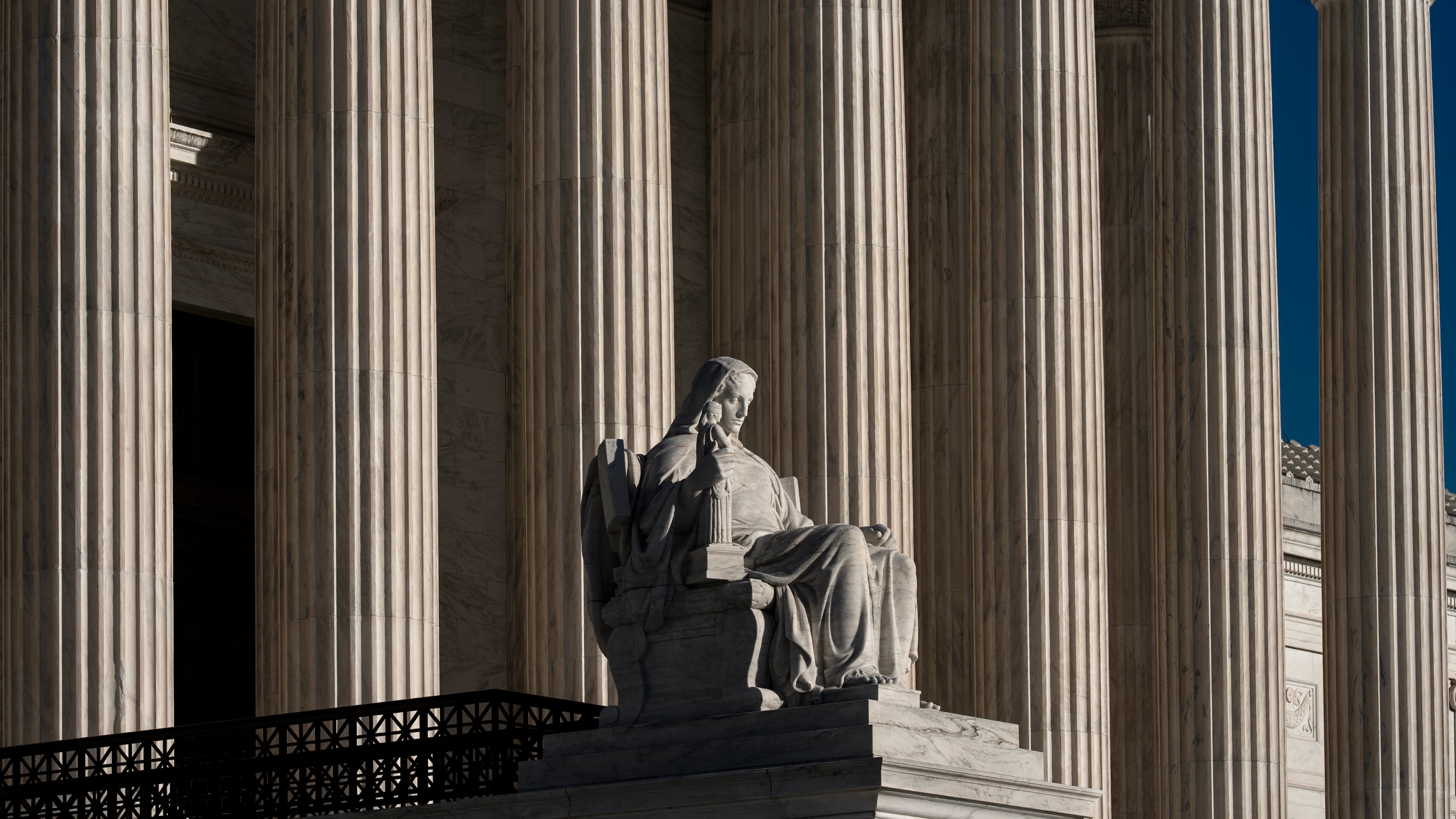 The Supreme Court is seen at day's end in Washington, Thursday, Oct. 1, 2026, as the justices prepare to begin the new term next week. (AP Photo/J. Scott Applewhite)