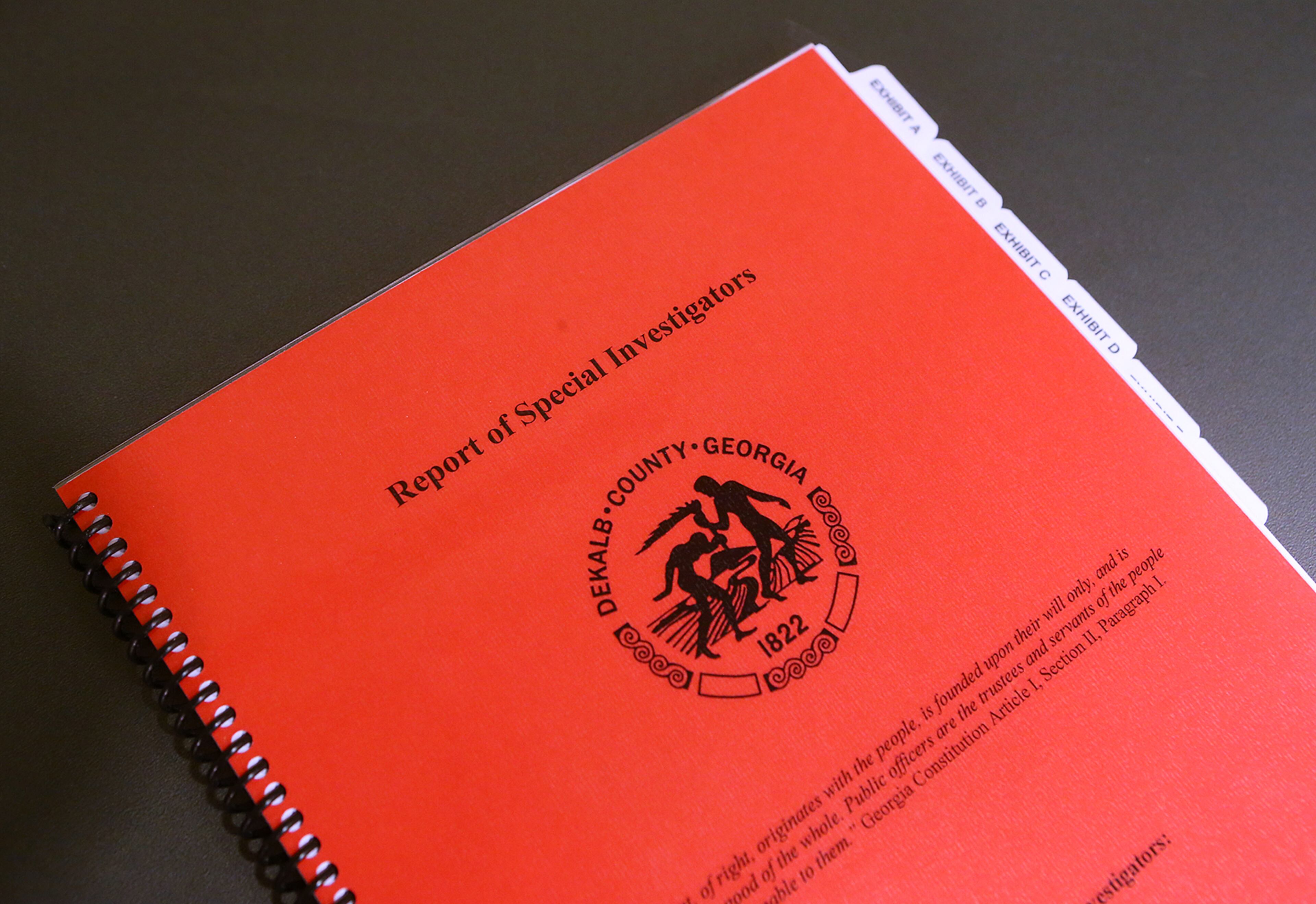 Mike Bowers and Richard Hyde released their damning report on DeKalb County corruption, calling for interim CEO Lee May to resign, on Sept. 30. CURTIS COMPTON/ CCOMPTON@AJC.COM