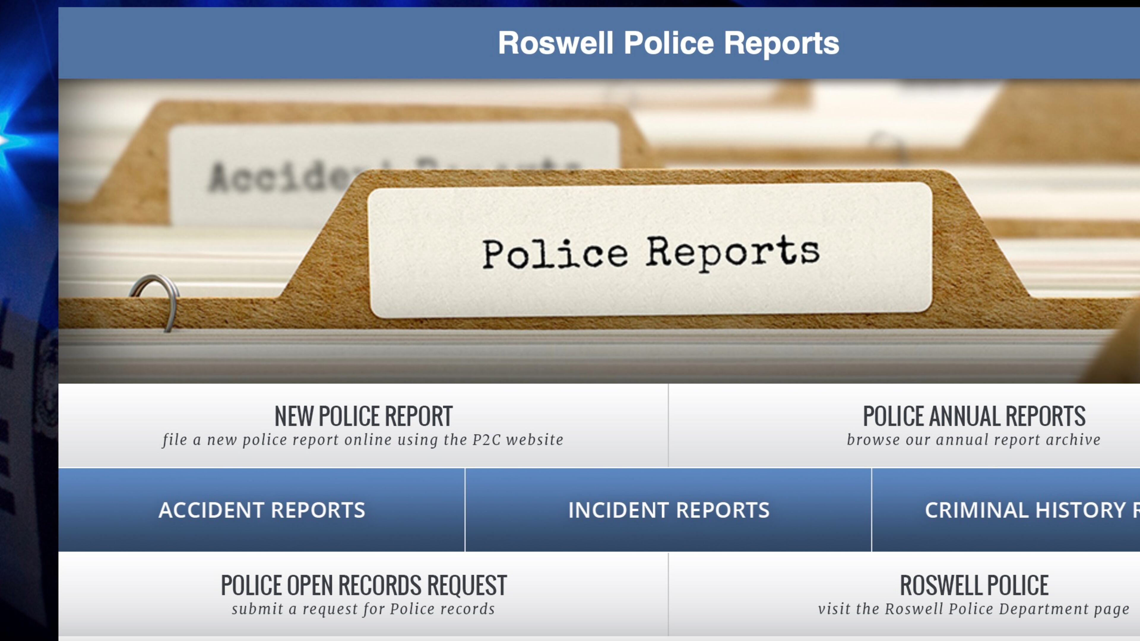 Roswell recently approved a revised fee schedule for the police department. (Courtesy City of Roswell)
