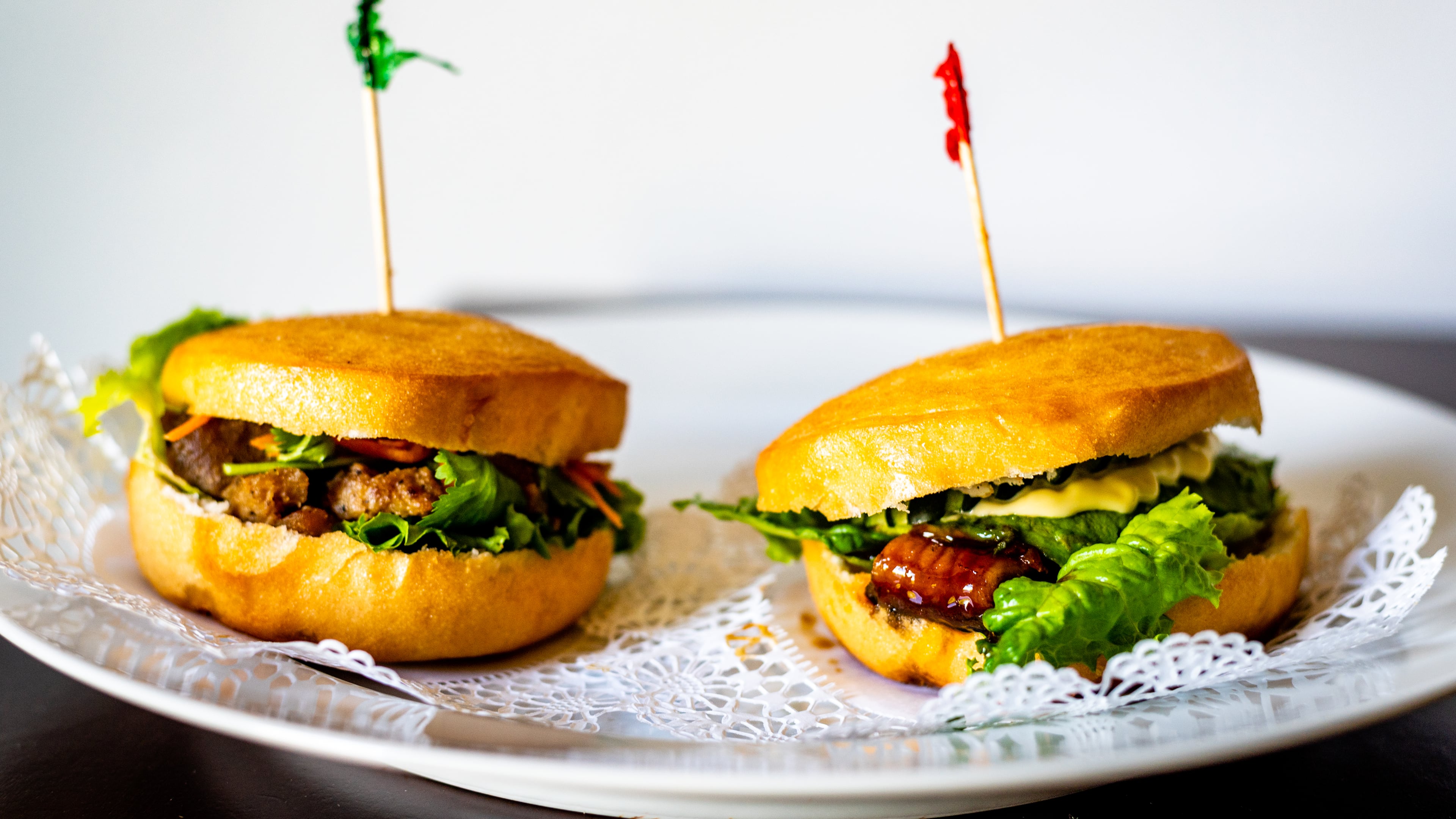 Two crispy bao from Food Terminal: lemongrass pork (left) and unagi (right). CONTRIBUTED BY HENRI HOLLIS