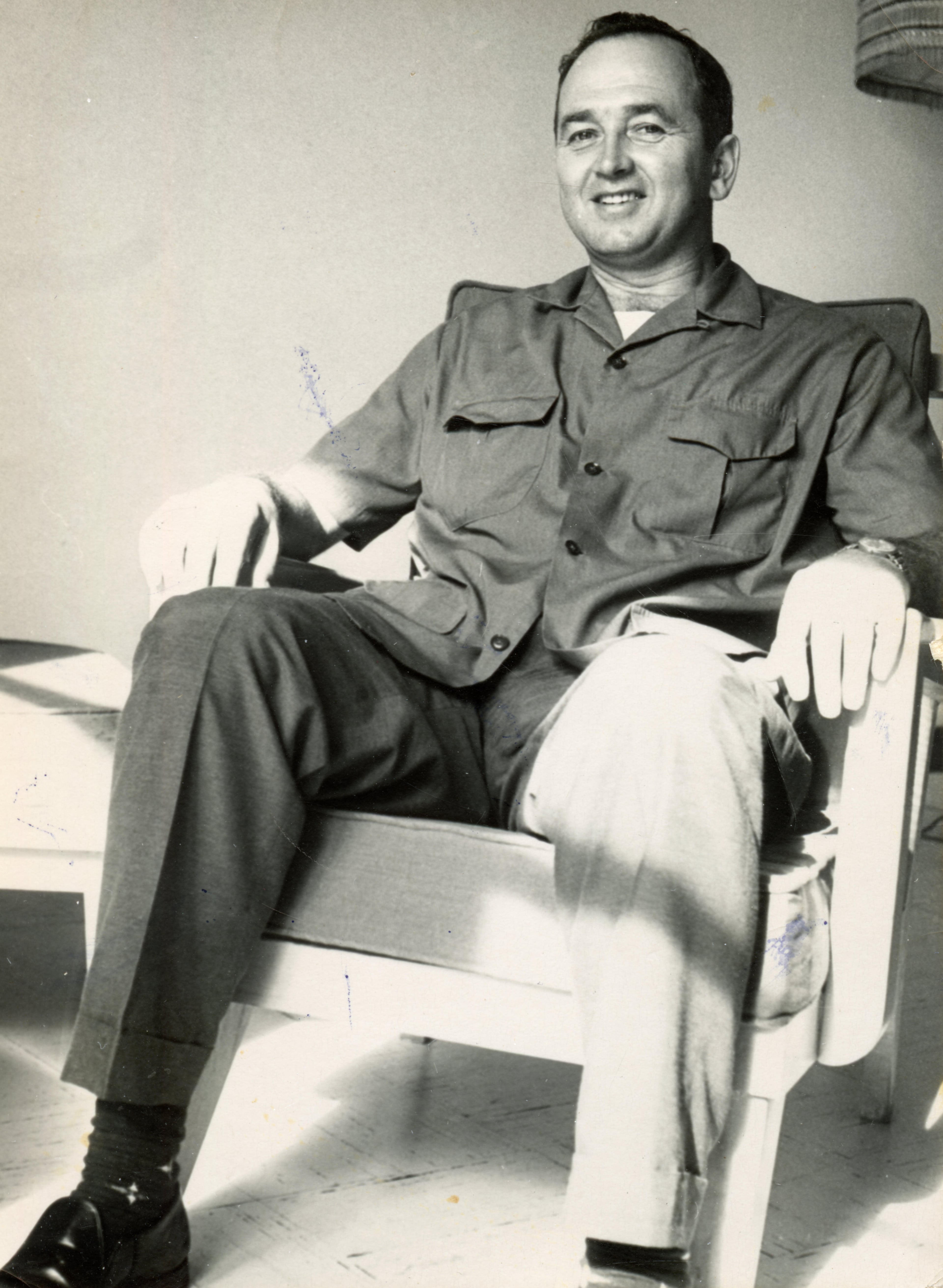 Jack J. Wells at his Saigon apartment.
Courtesy of James B. Wells