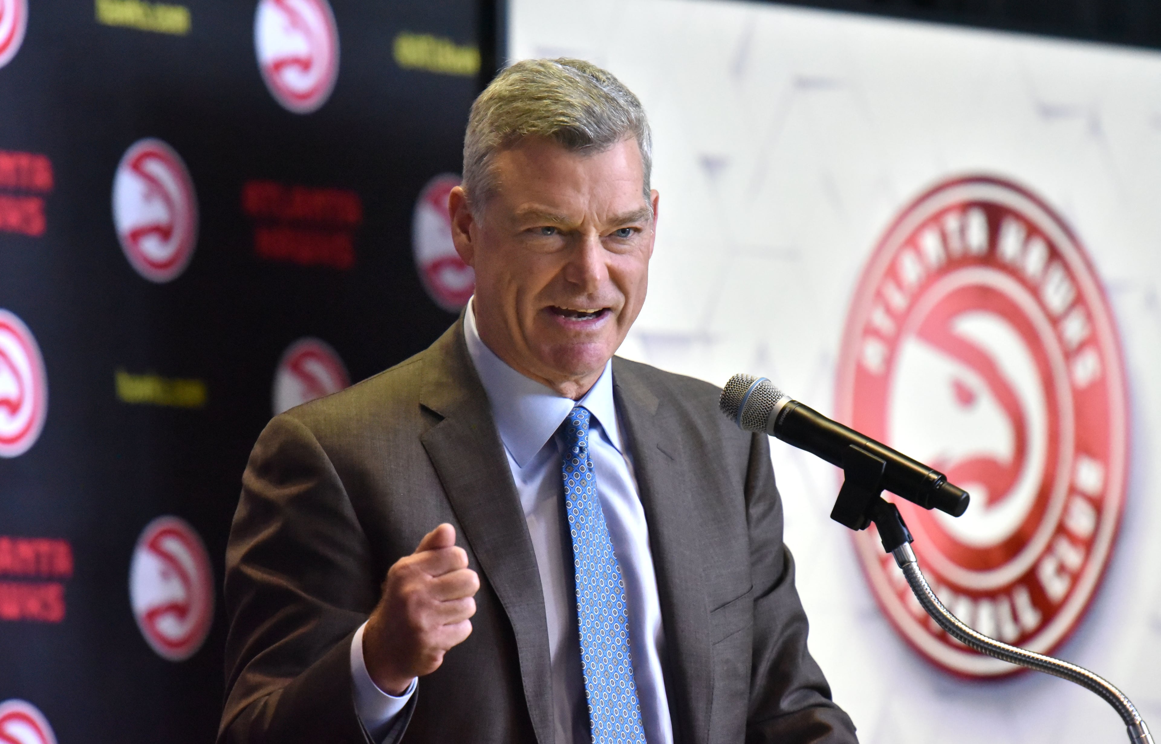 June 28, 2017 Atlanta - Hawks principal owner Tony Ressler speaks during a press to release details of the $192.5 million update of Philips Arena on Wednesday, June 28, 2017. The Atlanta Hawks Basketball Club unveiled plans to completely transform Philips Arena into a new fan-focused sports and entertainment venue that reflects the ideals and spirit of the City. The transformation will rethink and rebuild the interior of the building from the roof-line to the baseline - and will include major changes to the current arena configuration, including removing the six-level wall of suites on the west side of the arena allowing for new amenities on every level of the building, installing a new state-of-the-art center-hung scoreboard and video displays, and revamping the concourses with 360-degree connectivity and a reimagined eating and drinking experience featuring new open food stalls and bars throughout. The transformation will be the second-largest renovation in NBA history, behind only the recent renovation of Madison Square Garden. HYOSUB SHIN / HSHIN@AJC.COM