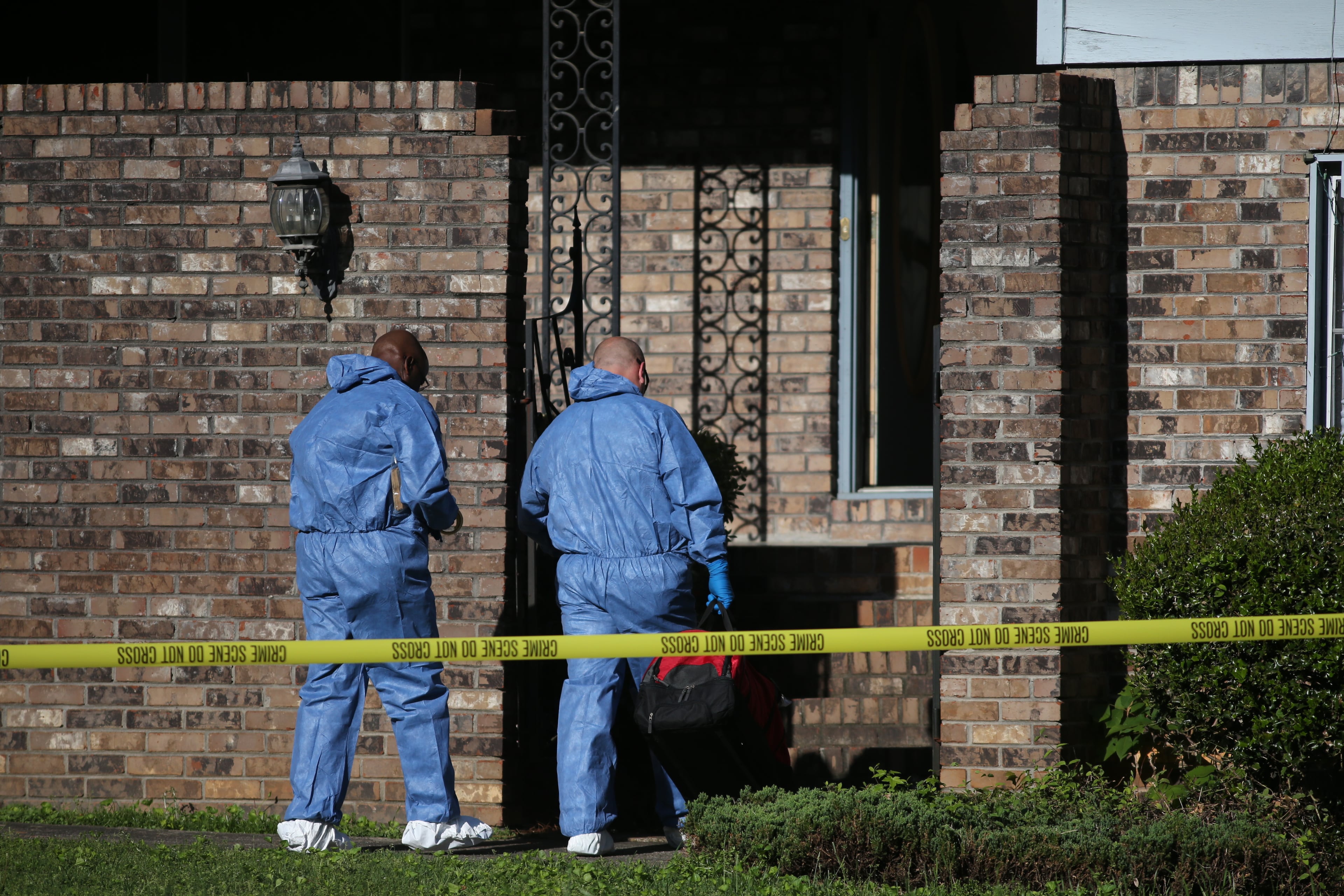 The suspect, identified as Calvin Ray Jr., 39, allegedly left the home in a family vehicle, and police issued a lookout on the vehicle, DeKalb police Chief Cedric Alexander said.