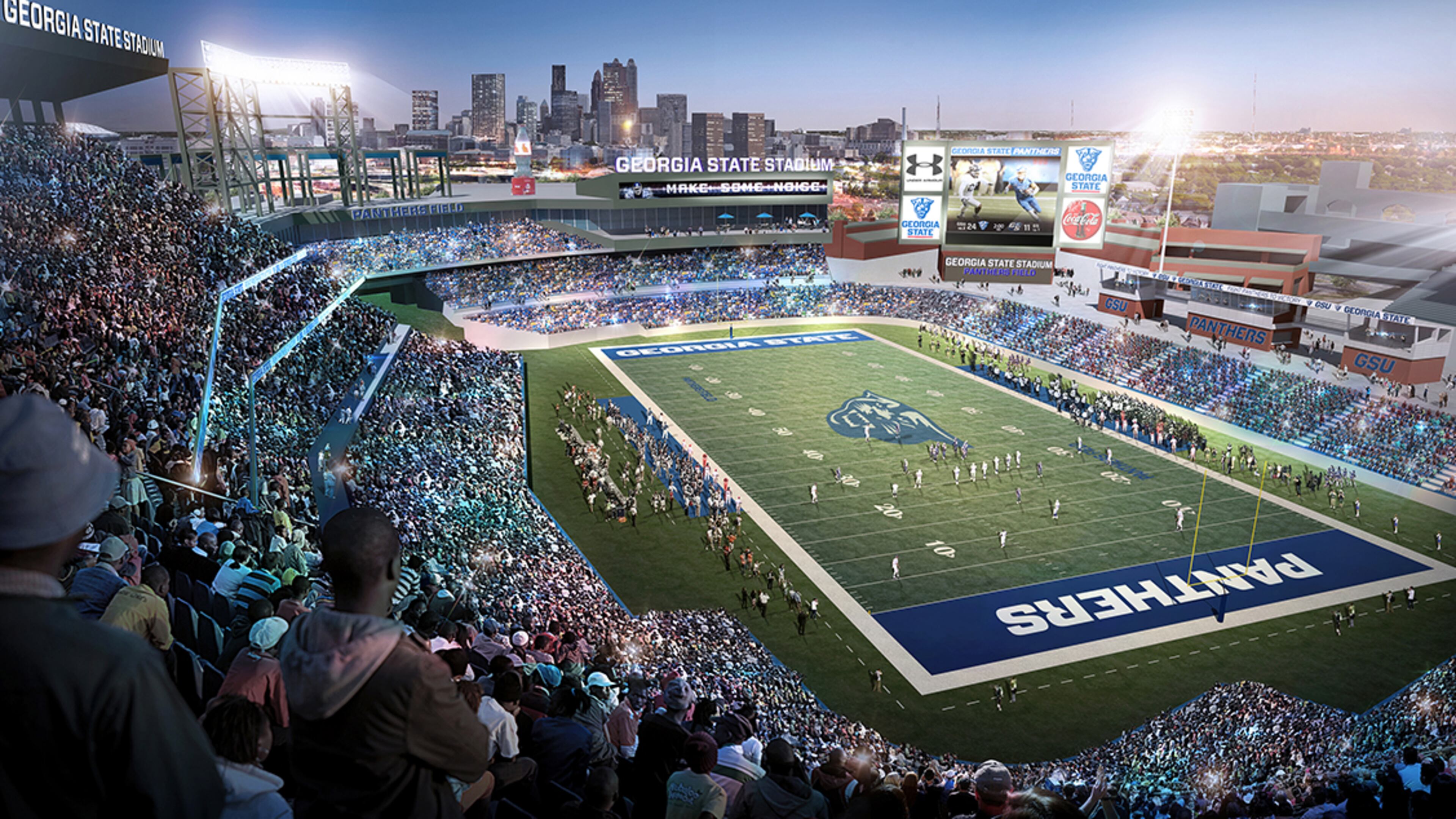 A rendering of Turner Field as it could look as a football stadium. (Georgia State)