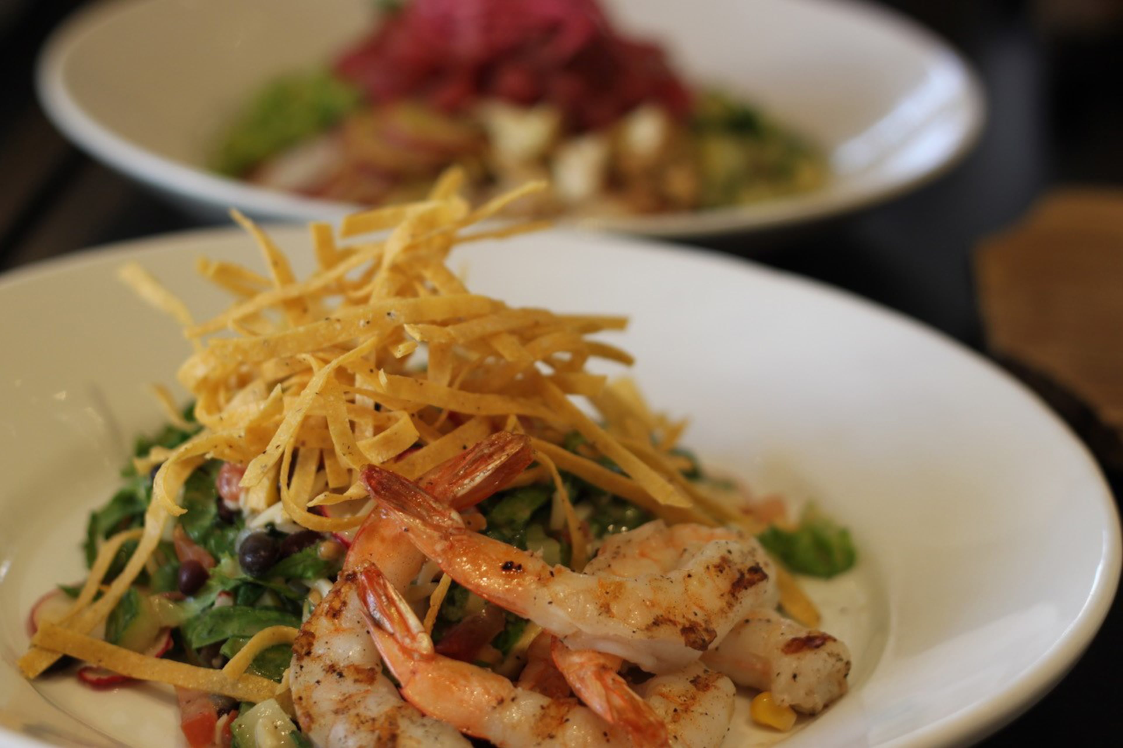 Tortilla Salad with Shrimp from Marlow’s Tavern.