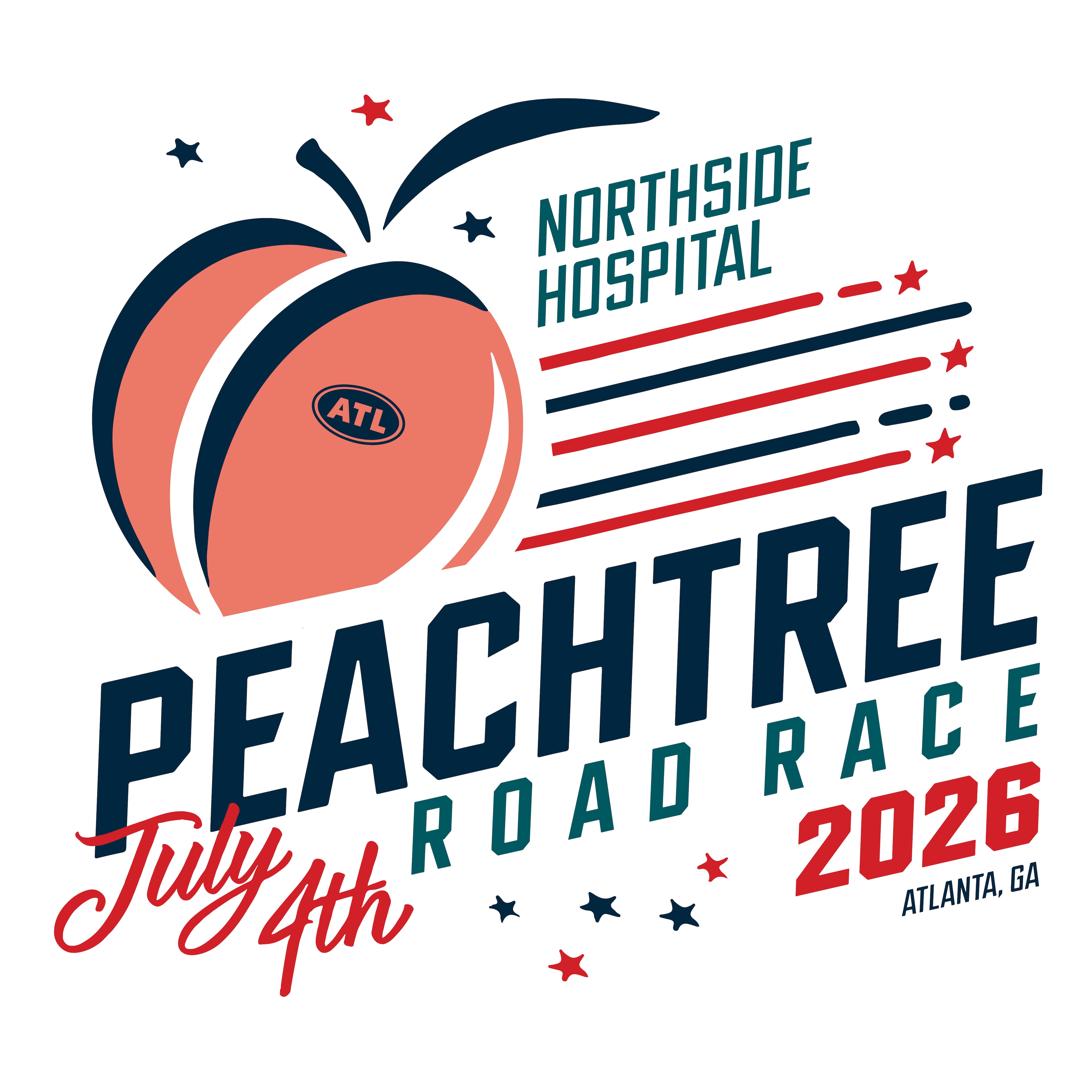 "Big Peach Classic," by Russ Vann. (Courtesy of Atlanta Track Club)