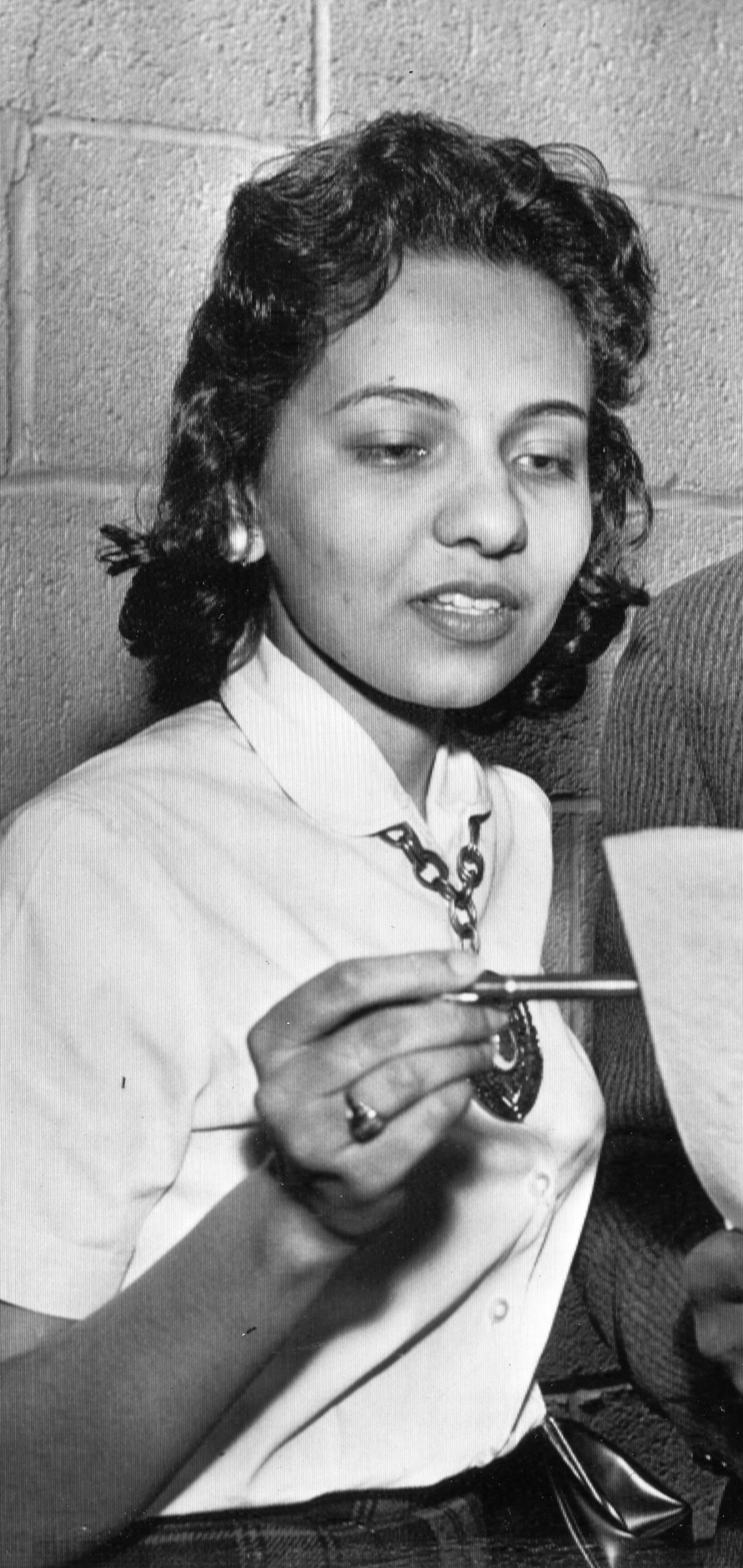 Diane Nash, a leader in the Nashville group which sent "Freedom Riders" to Alabama in 1960. Nash was coordinator of the central committee of the Nashville Student Non-Violence Movement. Photo made April 10, 1960. (AP Wirephoto)
