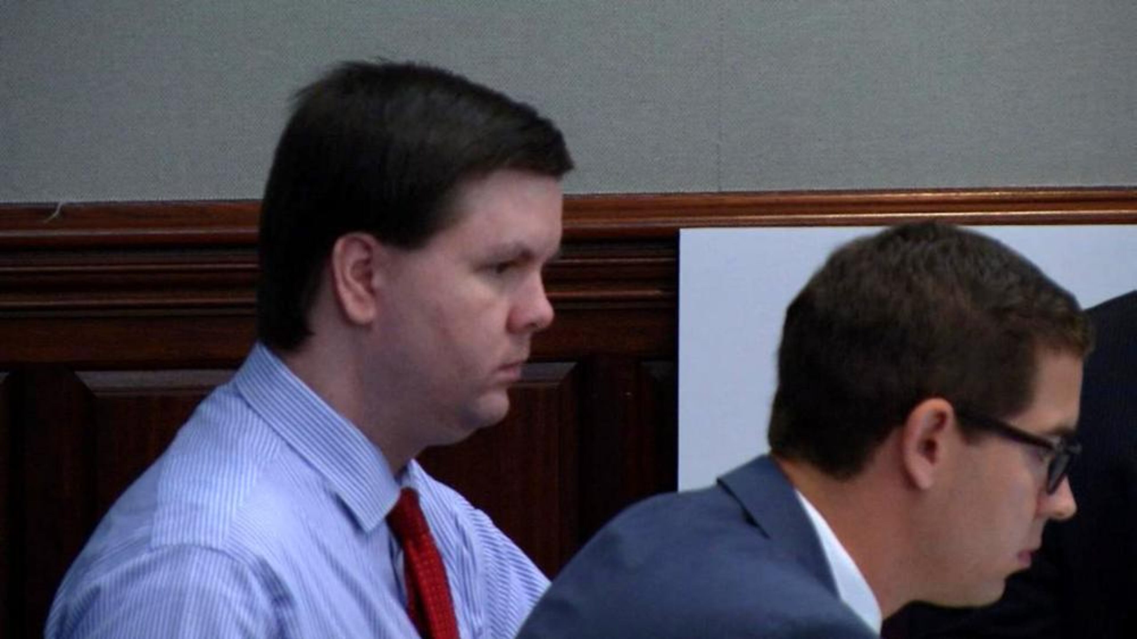 Justin Ross Harris arrives in court for his murder trial at the Glynn County Courthouse in Brunswick, Ga., on Wednesday, Oct. 13, 2016. (screen capture via Channel 2 Action News)