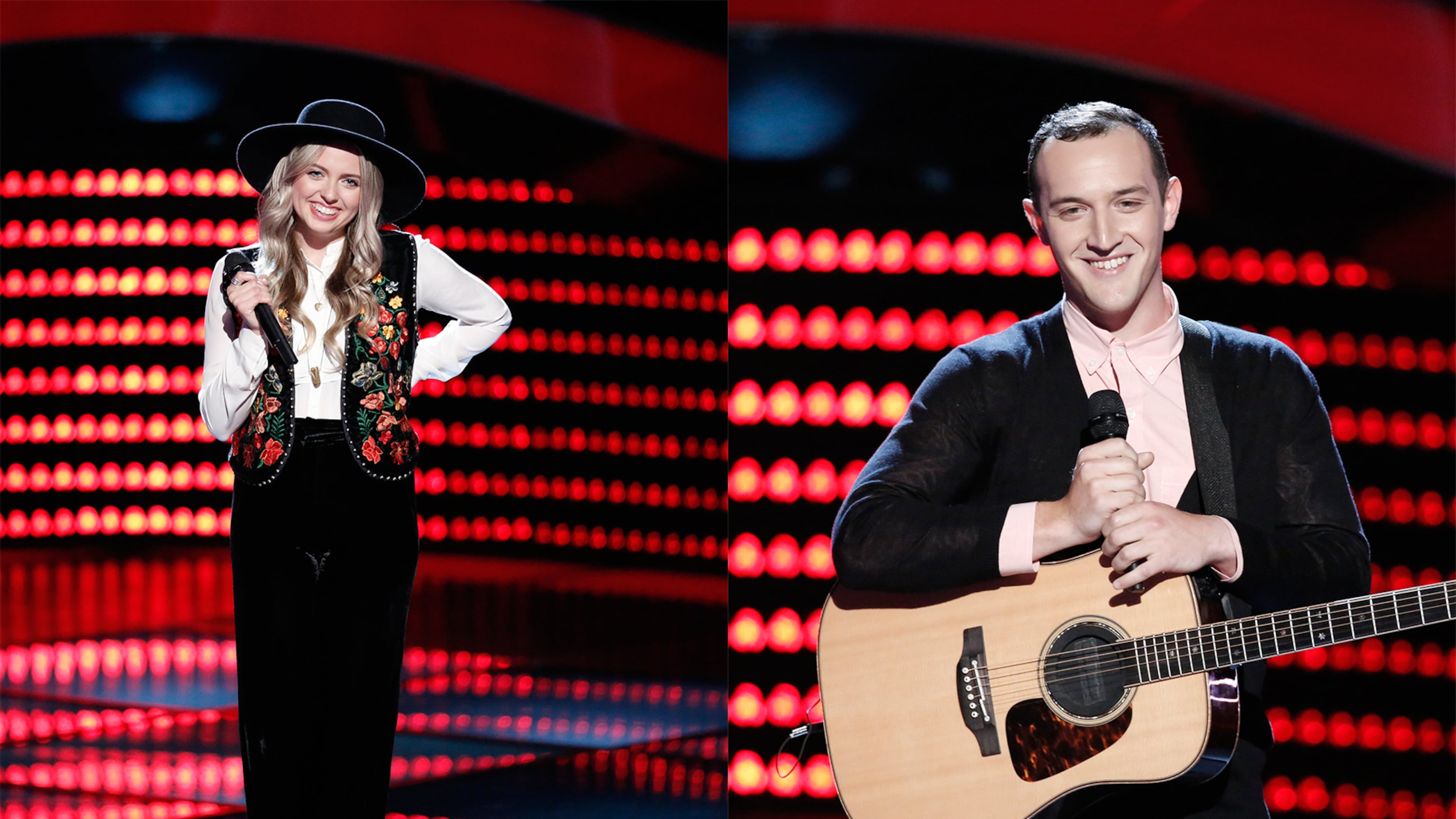 Darby Walker (left) and Aaron Gibson (right) are the two folks with Atlanta ties on "The Voice" this season. CREDIT: NBC