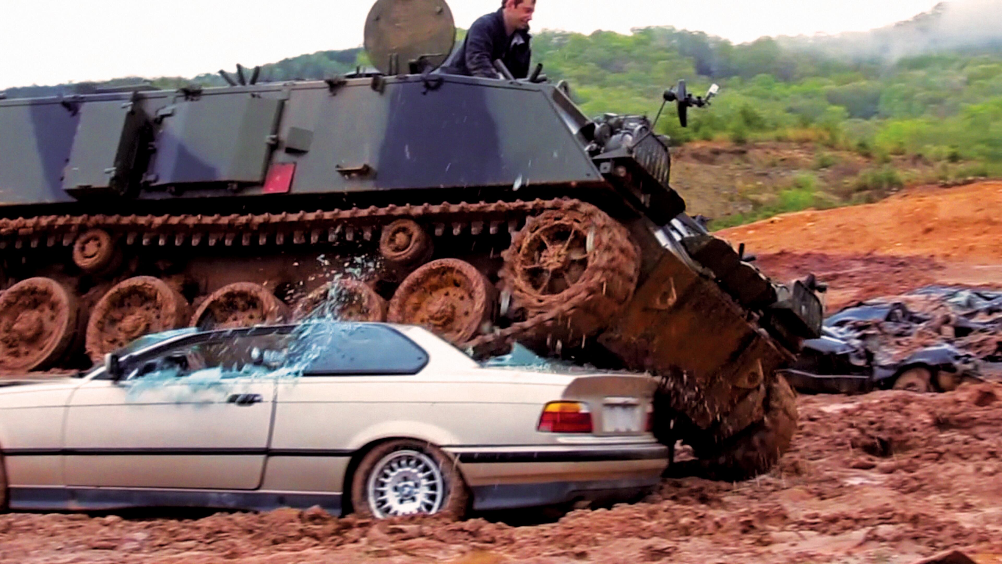 At Tank Town in Morgantown, Ga., teens and adults can drive armored personnel carriers throughout the property and even smash cars. Contributed by Phil Gable. HANDOUT PHOTO - NOT FOR RESALE