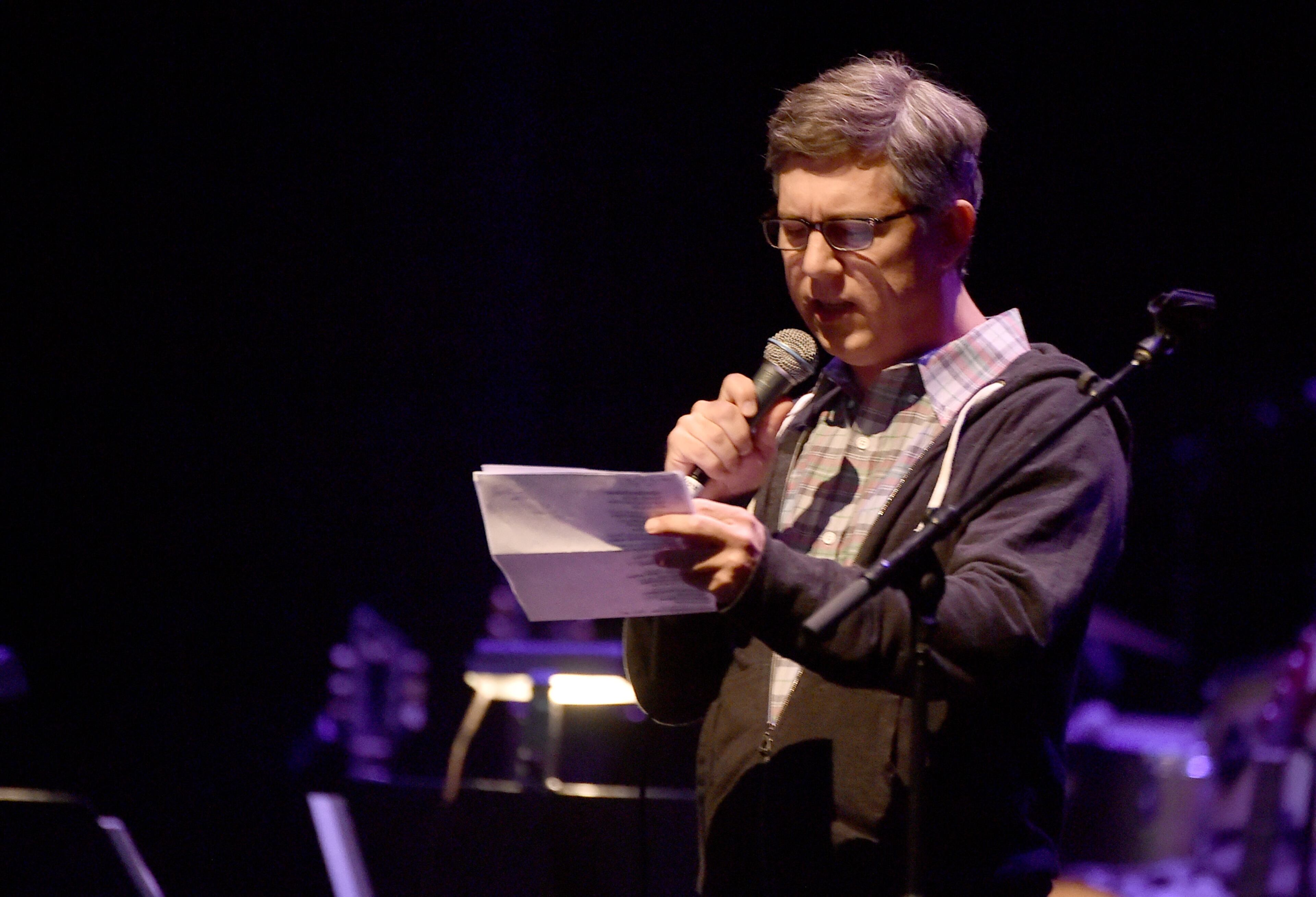 LOS ANGELES, CA - APRIL 07: Actor Chris Parnell performs onstage during The David Lynch Foundation's DLF Live Celebration of the 60th Anniversary of Allen Ginsberg's "HOWL" with Music, Words, and Funny People at The Theatre at Ace Hotel on April 7, 2015 in Los Angeles, California. (Photo by Kevin Winter/Getty Images)