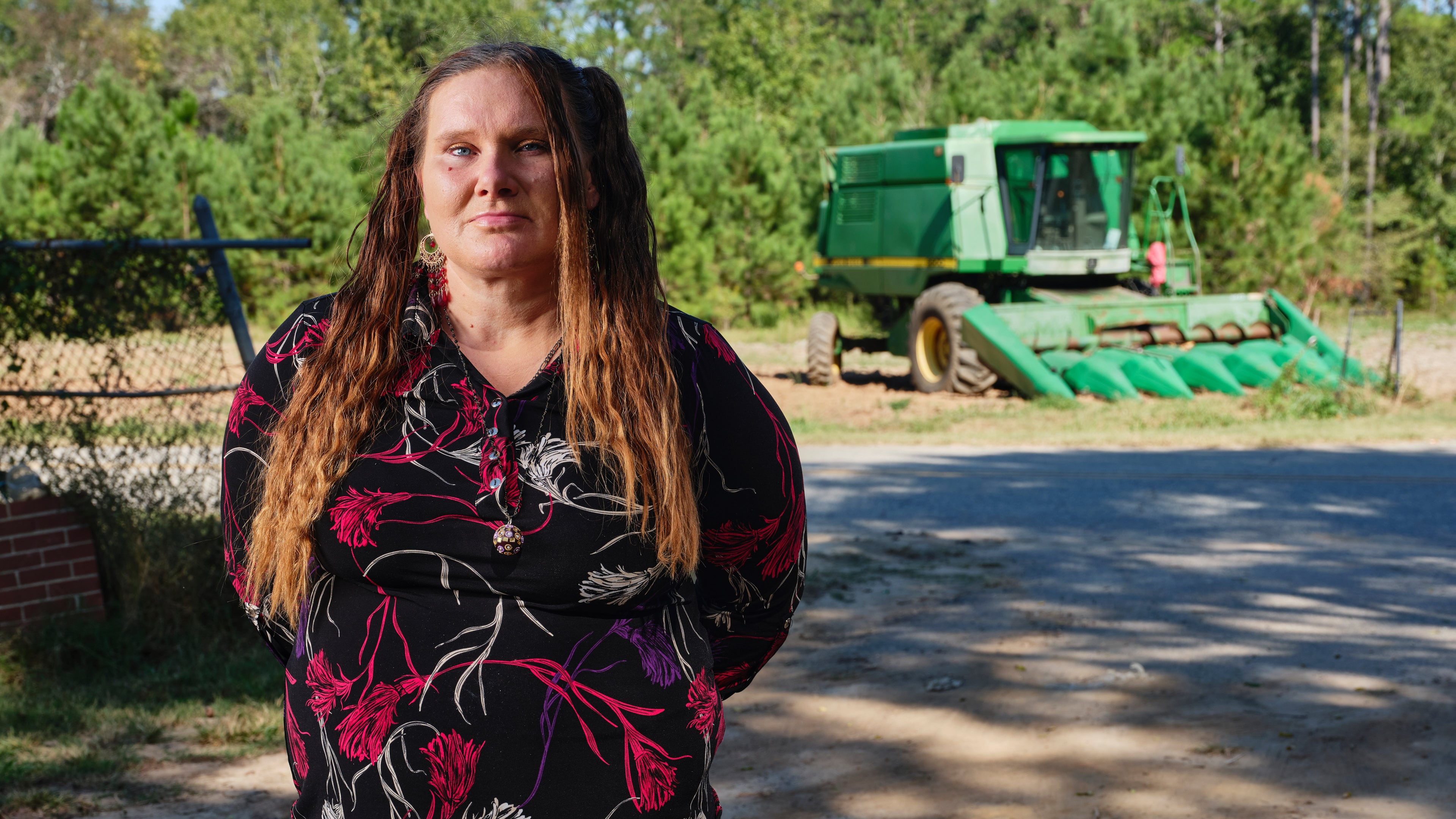 In this image provided by Matt Odom, Laura Leigh Taylor, a farmer in Georgia who says she regrets voting for President Donald Trump in 2024, is pictured Sept. 29, 2026. (Matt Odom via AP)