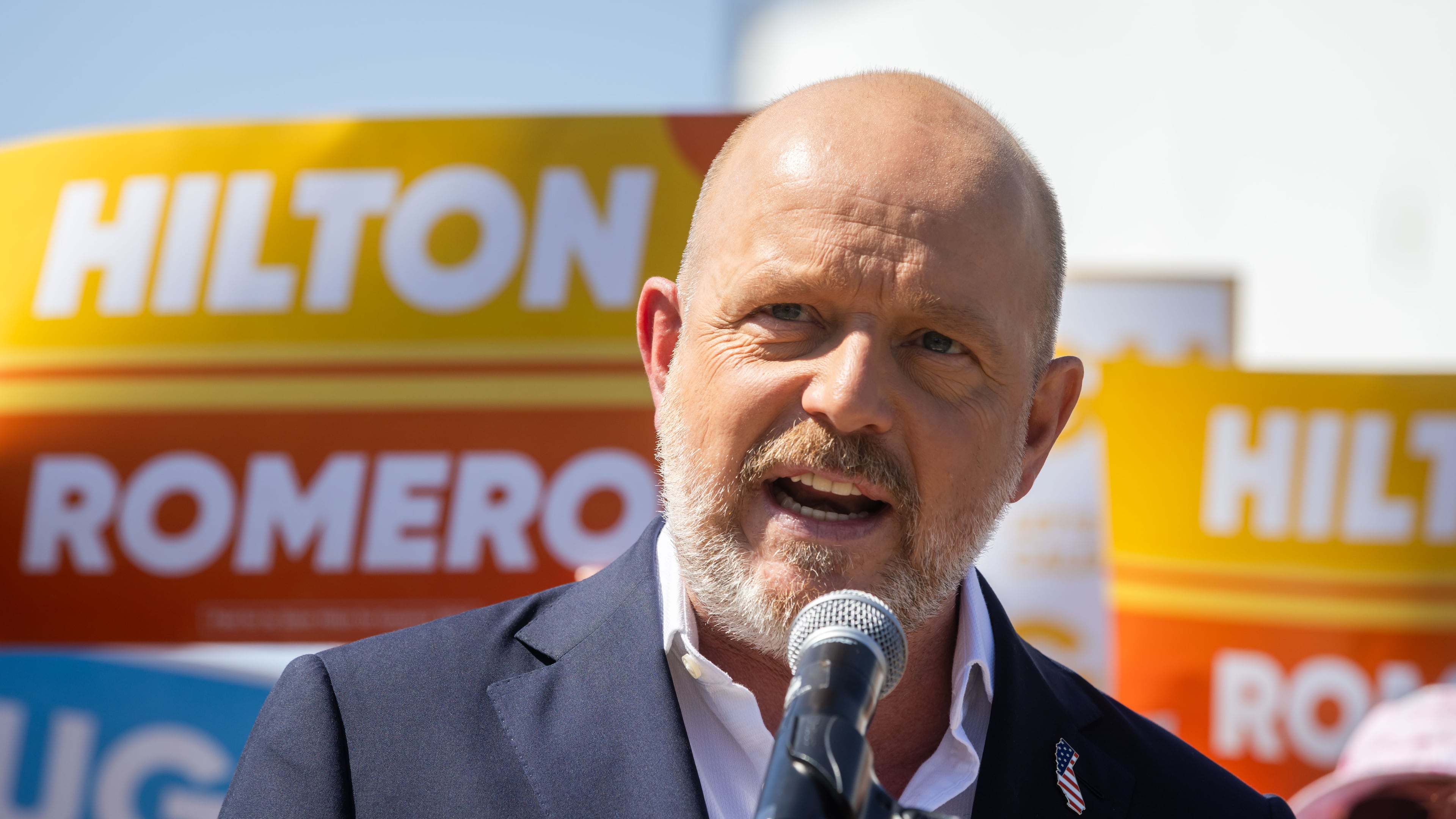California Republican gubernatorial candidate Steve Hilton speaks during a campaign event on Wednesday, July 22, 2026, in Los Angeles. (AP Photo/Ethan Swope)