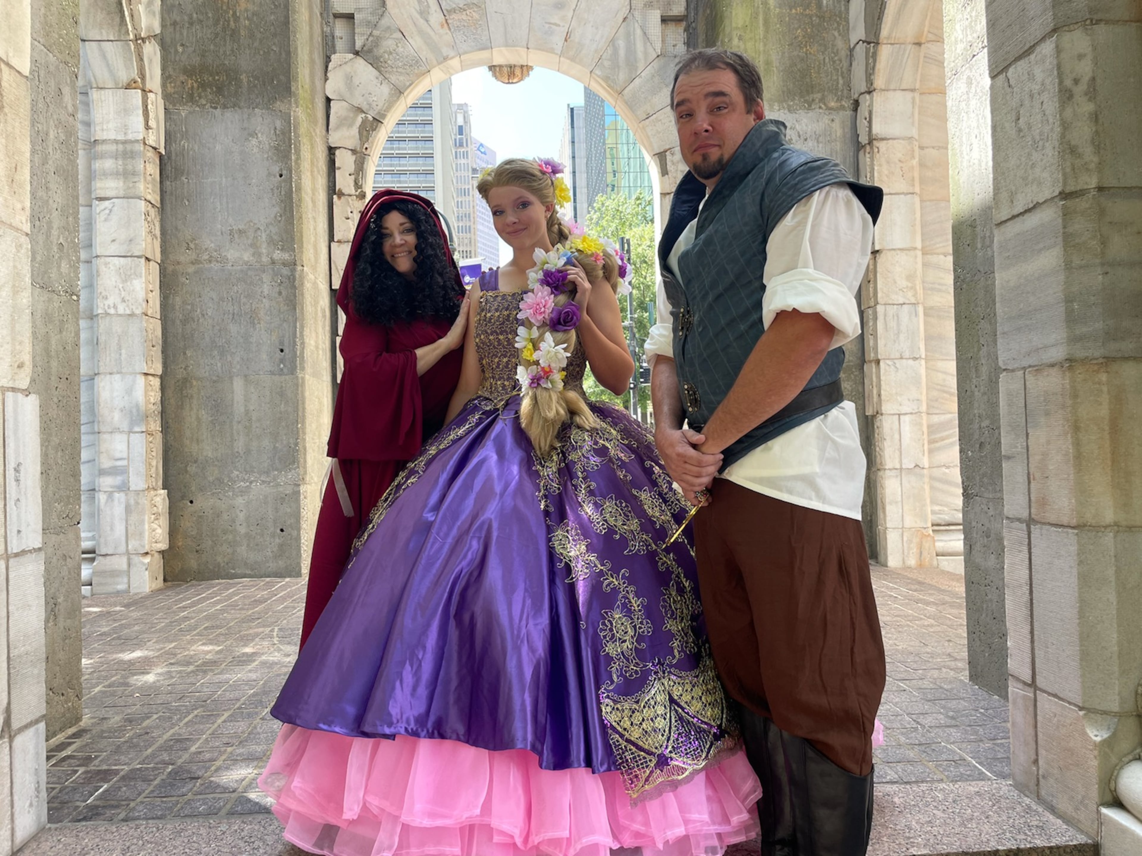 Jill (from left), Sydney and Ryan Samples learned new skills with each costume they made. (Courtesy of Ryan Samples)