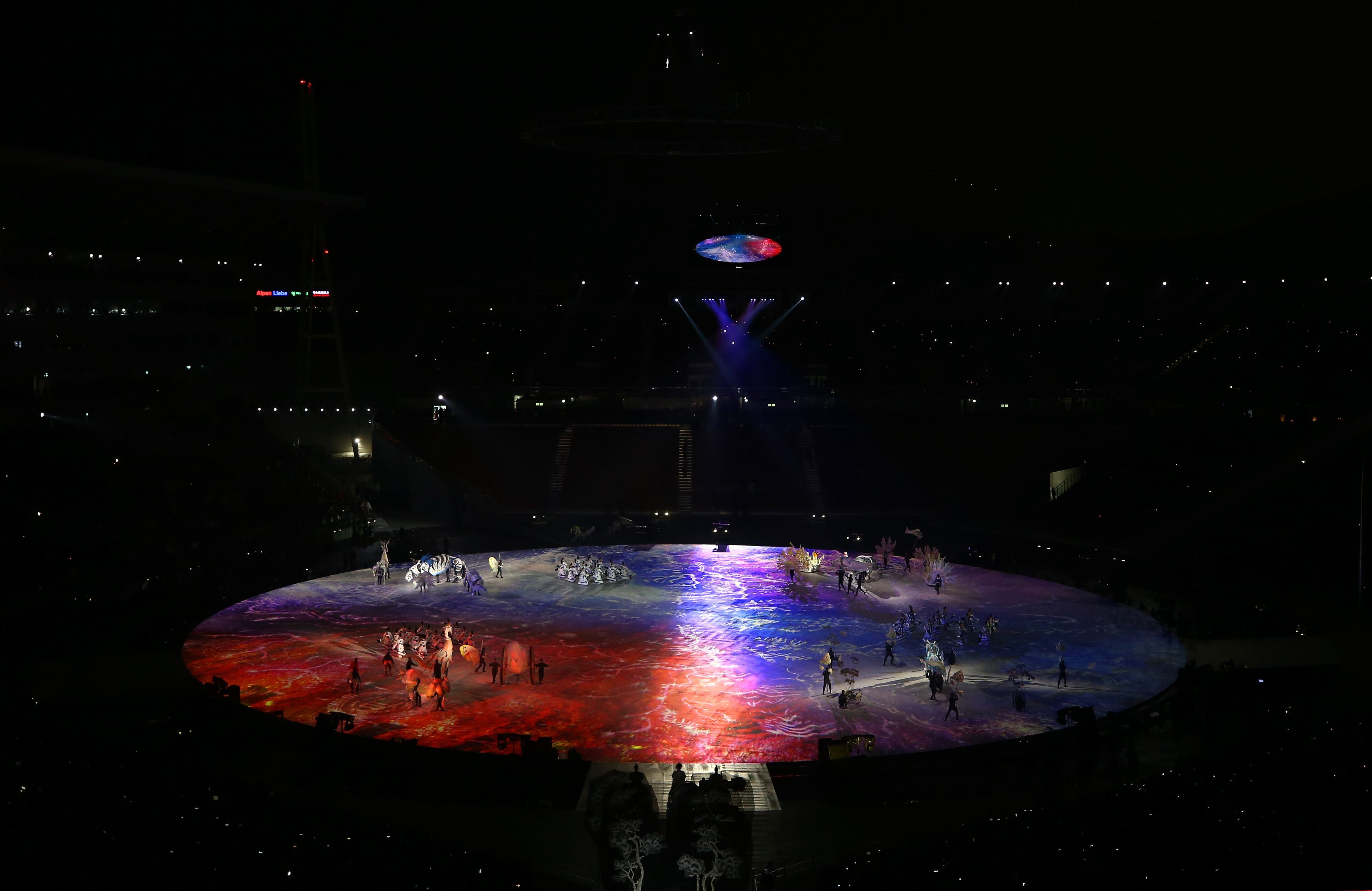 PYEONGCHANG-GUN, SOUTH KOREA - FEBRUARY 09: A general view of the Opening Ceremony of the PyeongChang 2018 Winter Olympic Games at PyeongChang Olympic Stadium on February 9, 2018 in Pyeongchang-gun, South Korea. (Photo by Dan Istitene/Getty Images)