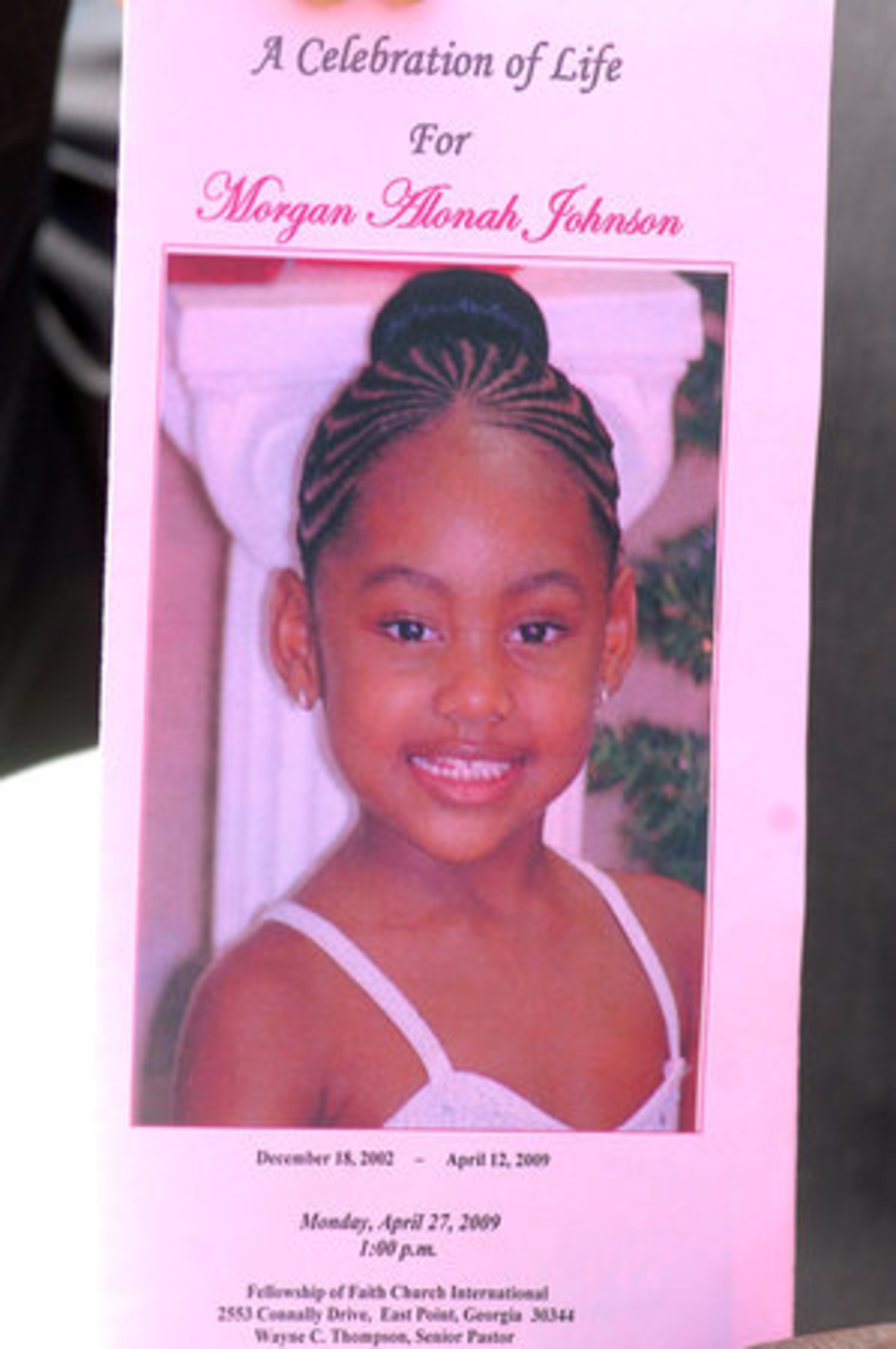 Funeral services were held Monday at an East Point church for 6-year-old Morgan Johnson, who died in an Easter morning car wreck. Morgan was one of five people killed in the crash.