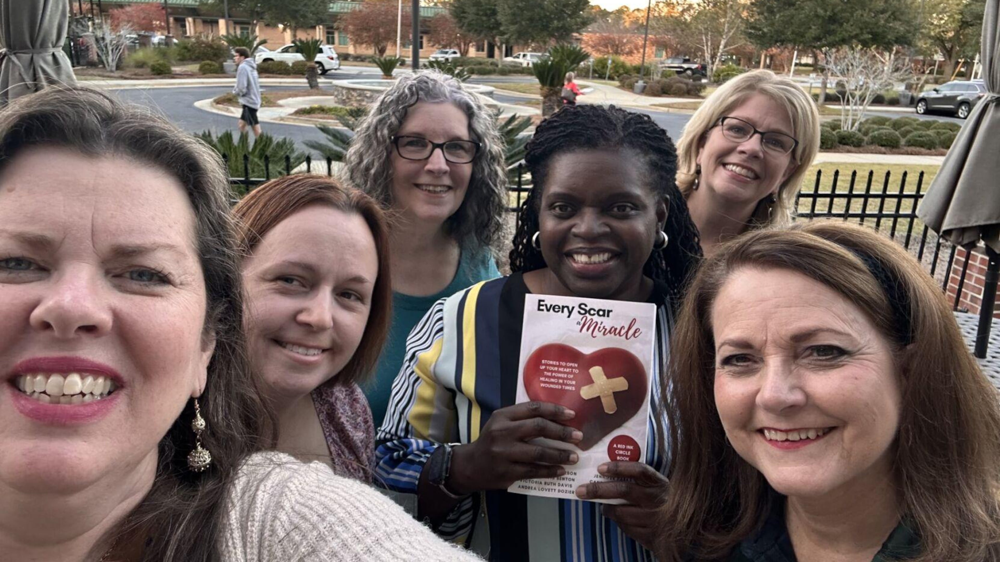 Seven women located around Albany, Georgia, formed Christian writing group "Red Ink Circle." They are celebrating their second book, "Every Scar a Miracle." (Handout)