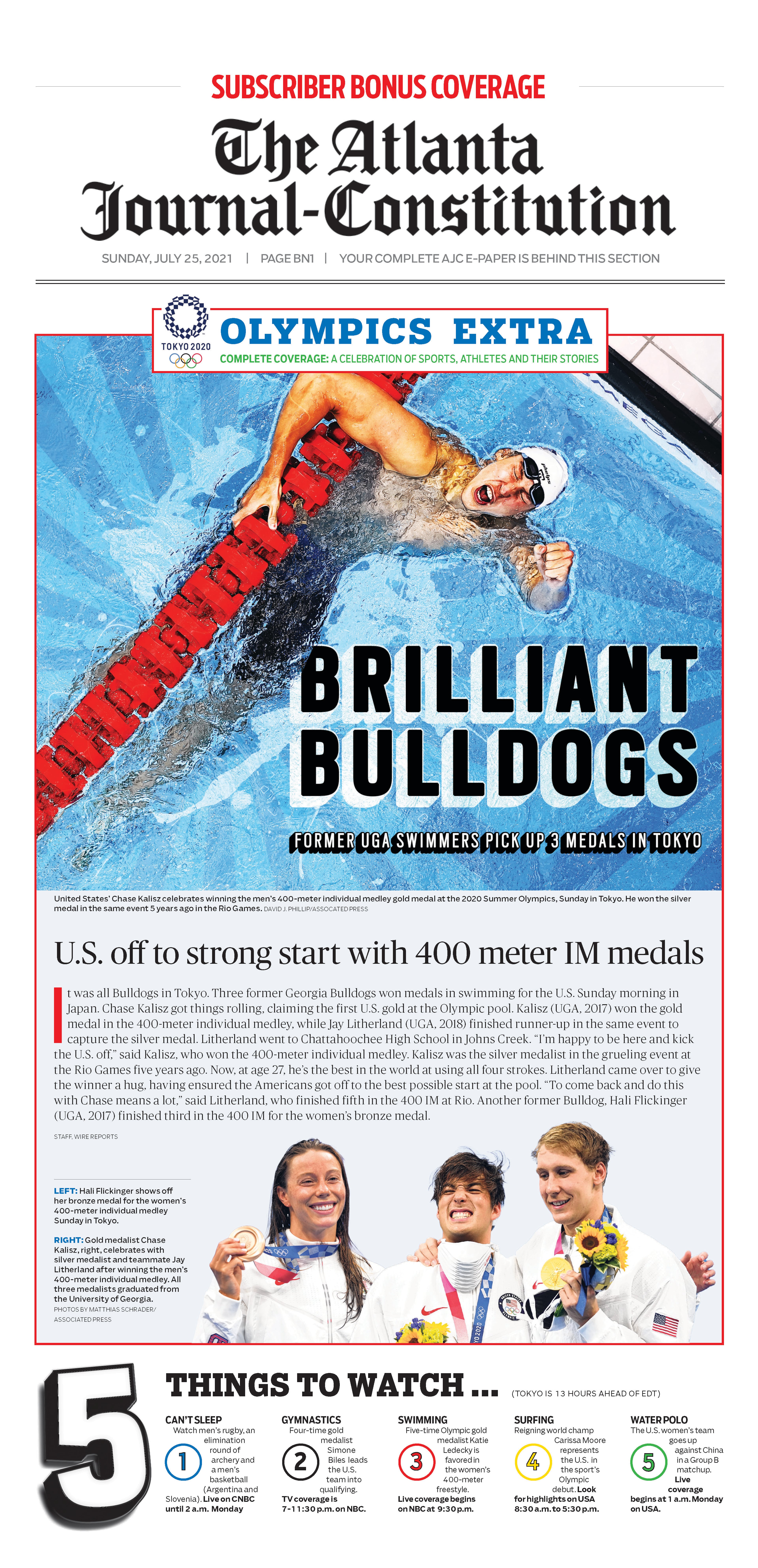 AJC Olympic Extra July 25 2021. (AJC ePaper)