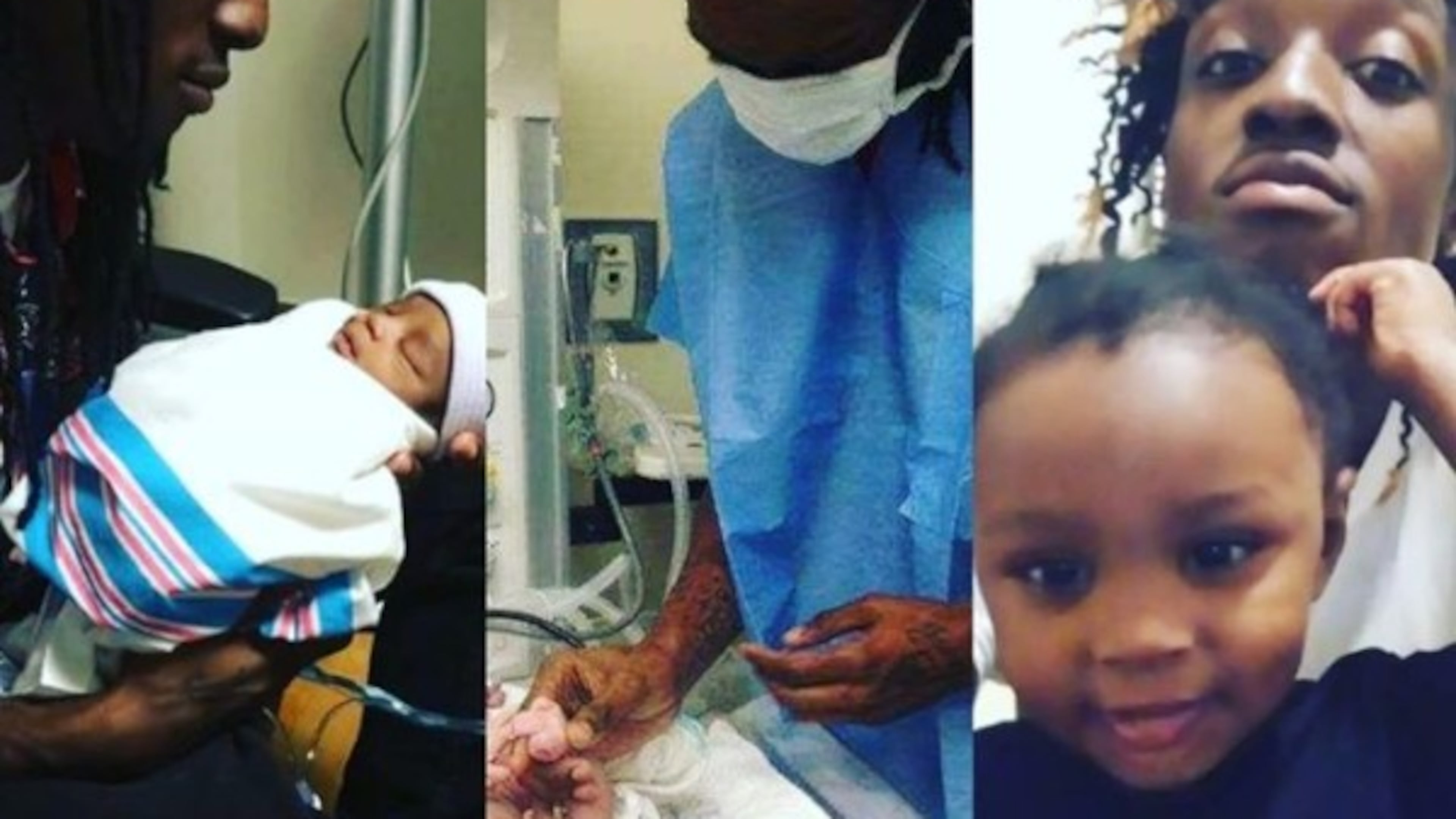 Jameel Penn with his children.