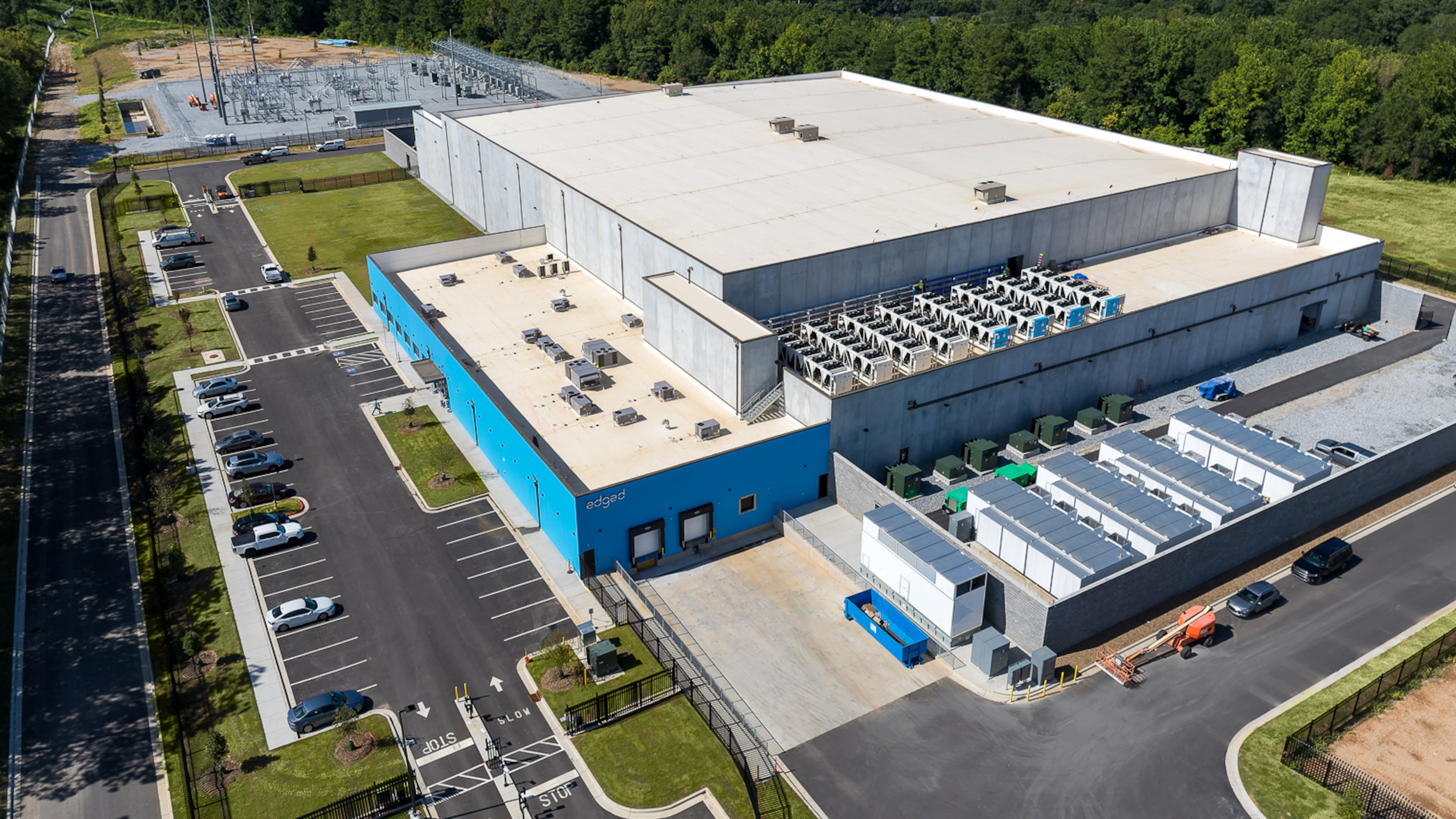 Edged Atlanta Data Center in Tilford Yard held a ribbon-cutting ceremony Aug. 21, 2024, to christen the new data storage farm.
