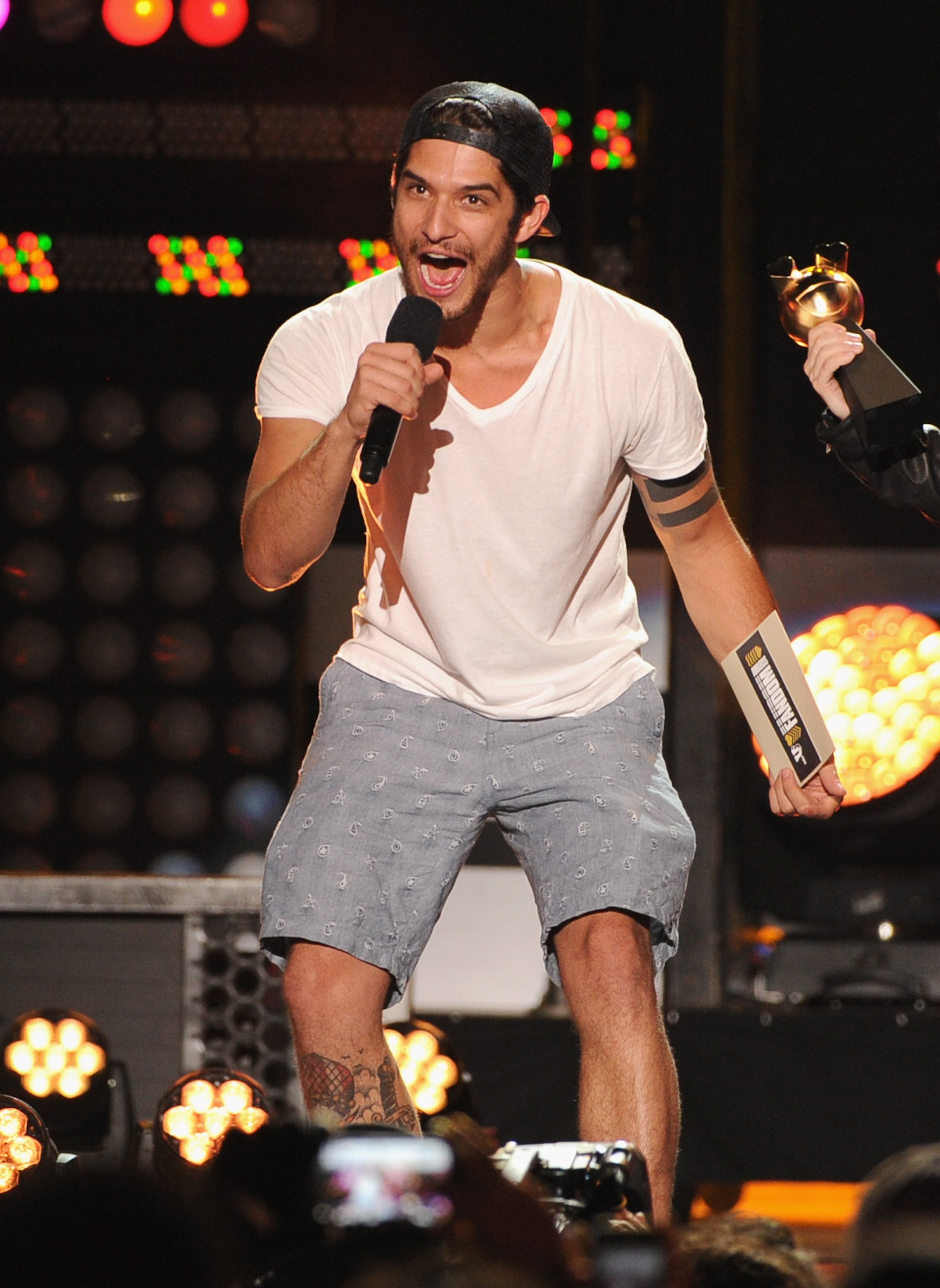 SAN DIEGO, CA - JULY 24: Actor Tyler Posey speaks onstage at the MTVu Fandom Awards during Comic-Con International 2014 at PETCO Park on July 24, 2014 in San Diego, California. (Photo by Kevin Winter/Getty Images)