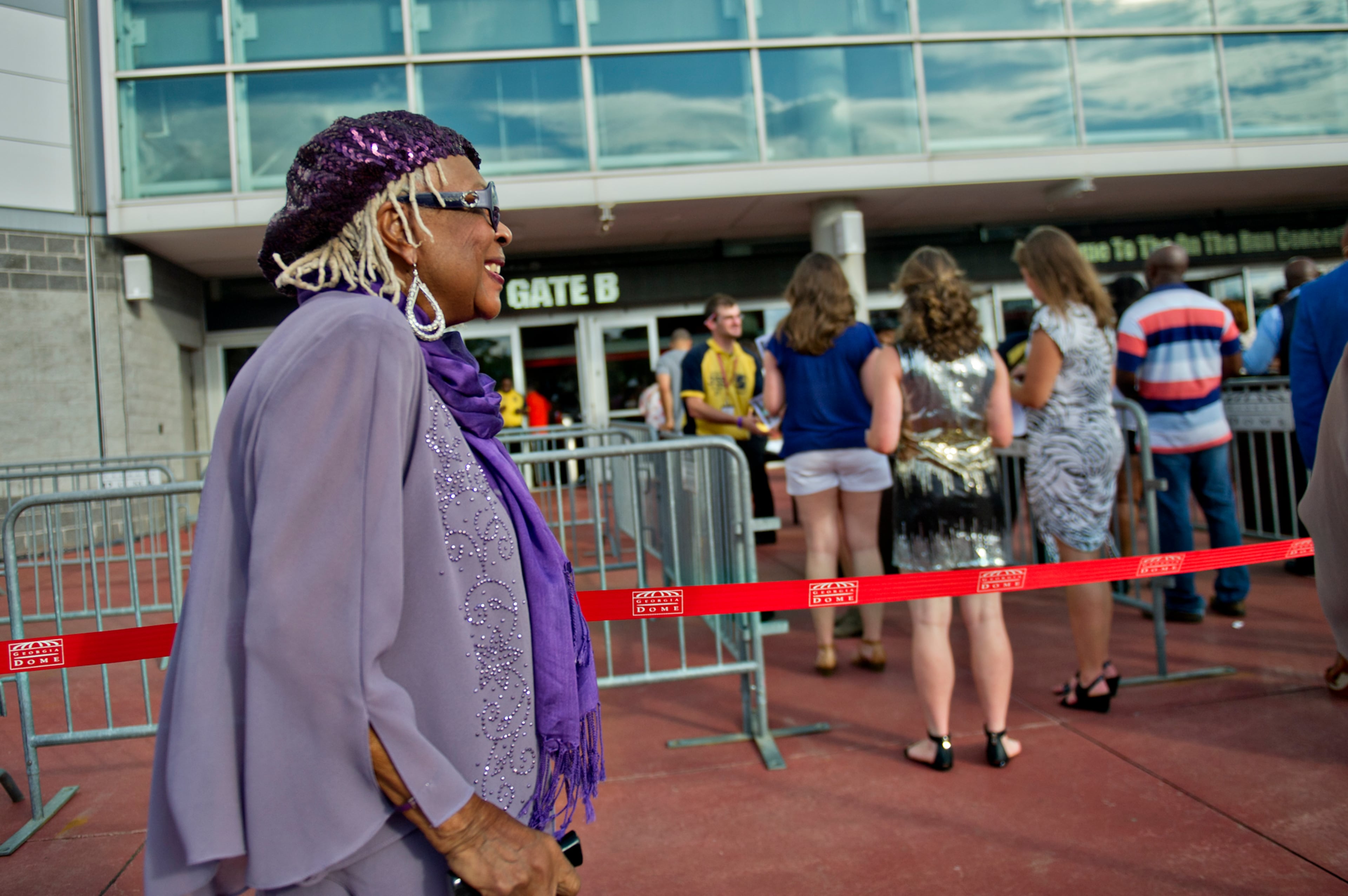 "I just wanted to feel fancy," Sandra Mitchell (left) said of her wardrobe choice as she prepared to attend the JayZ and Beyonce concert at the Georgia Dome in Atlanta on Tuesday, July 15, 2014. JONATHAN PHILLIPS / SPECIAL