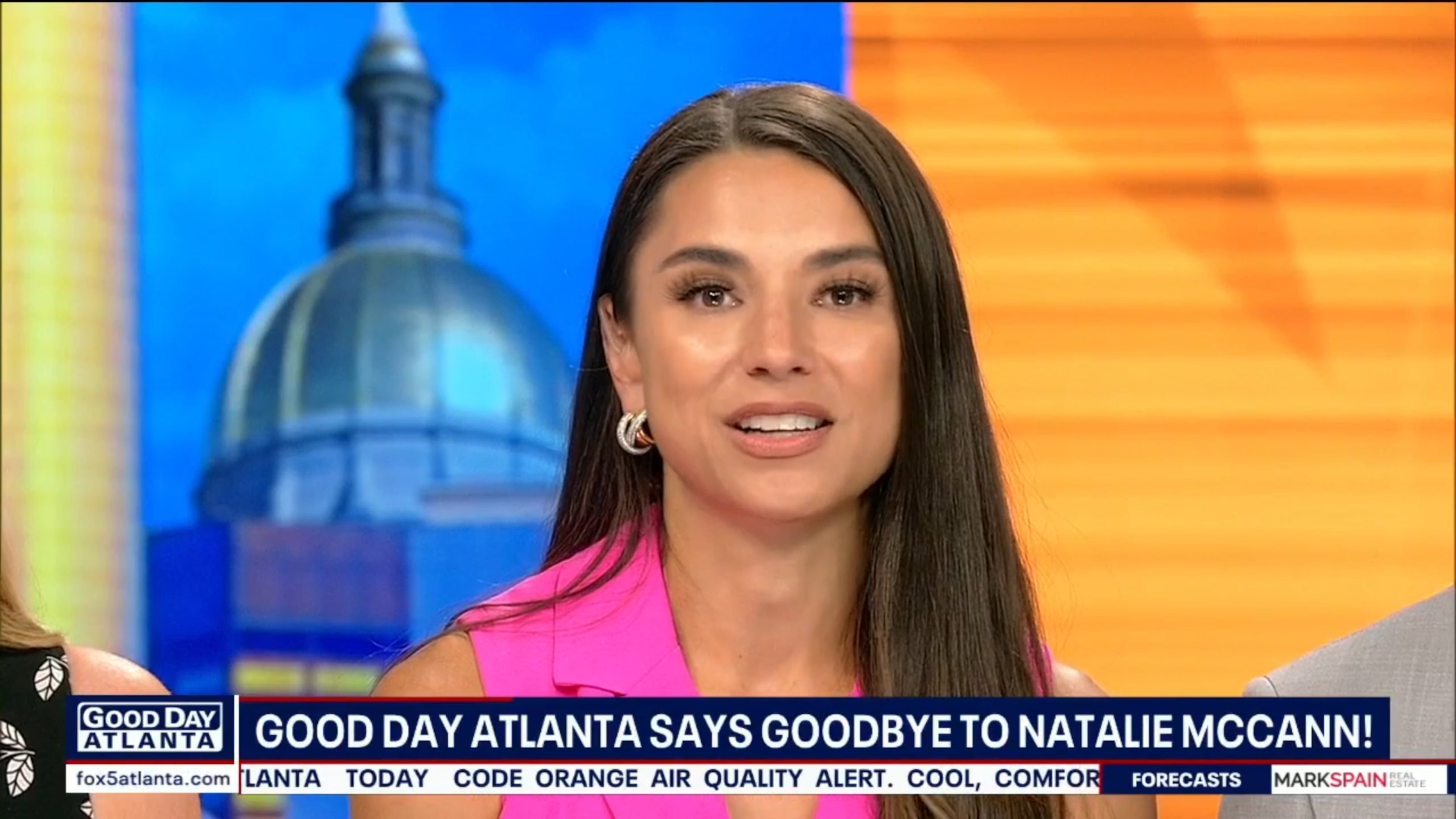 Natalie McCann says goodbye to Fox 5 after a decade, including a lengthy run on "Good Day Atlanta," on Friday, June 5, 2026. (Fox 5)
