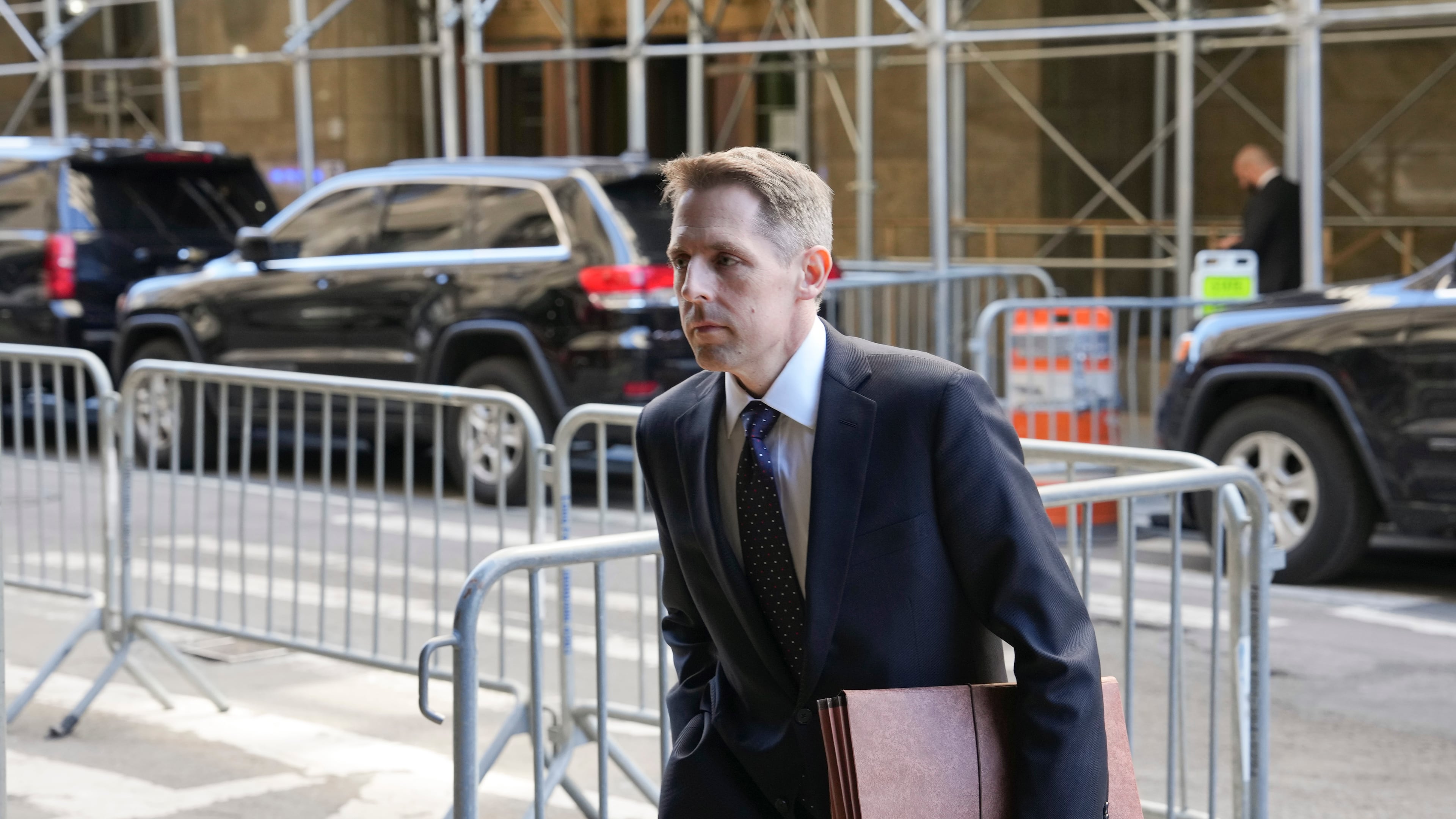 Matthew Colangelo, a prosecutor with the Manhattan district attorney's office, in Manhattan, March 30, 2023. A Manhattan grand jury voted to indict Donald J. Trump on Thursday for his role in paying hush money to a porn star, according to four people with knowledge of the matter. (Todd Heisler/The New York Times)