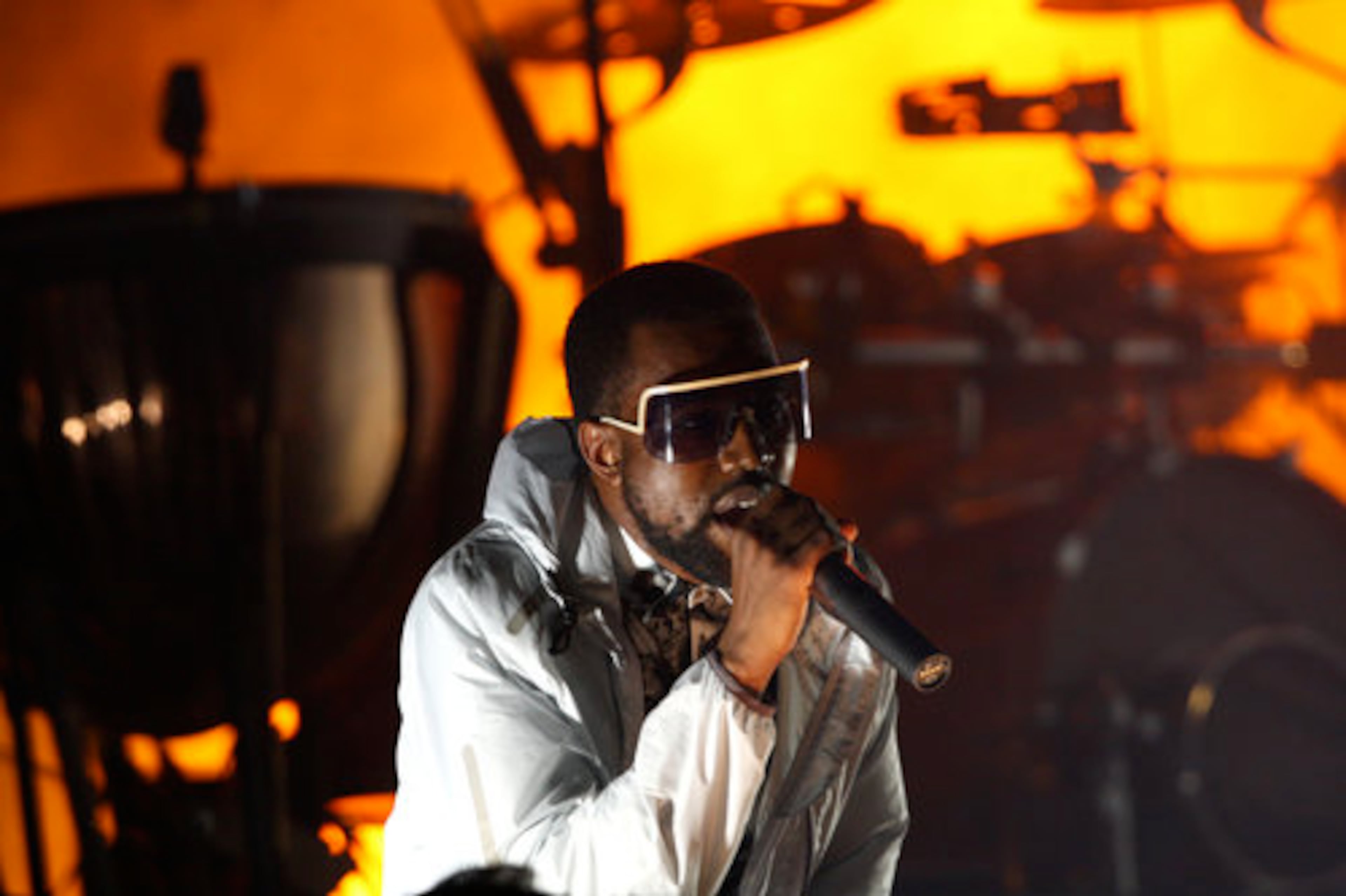 Kanye West was the main headliner on the final day of Lollapalooza, the three-day music festival held in in Chicago's Grant Park.
