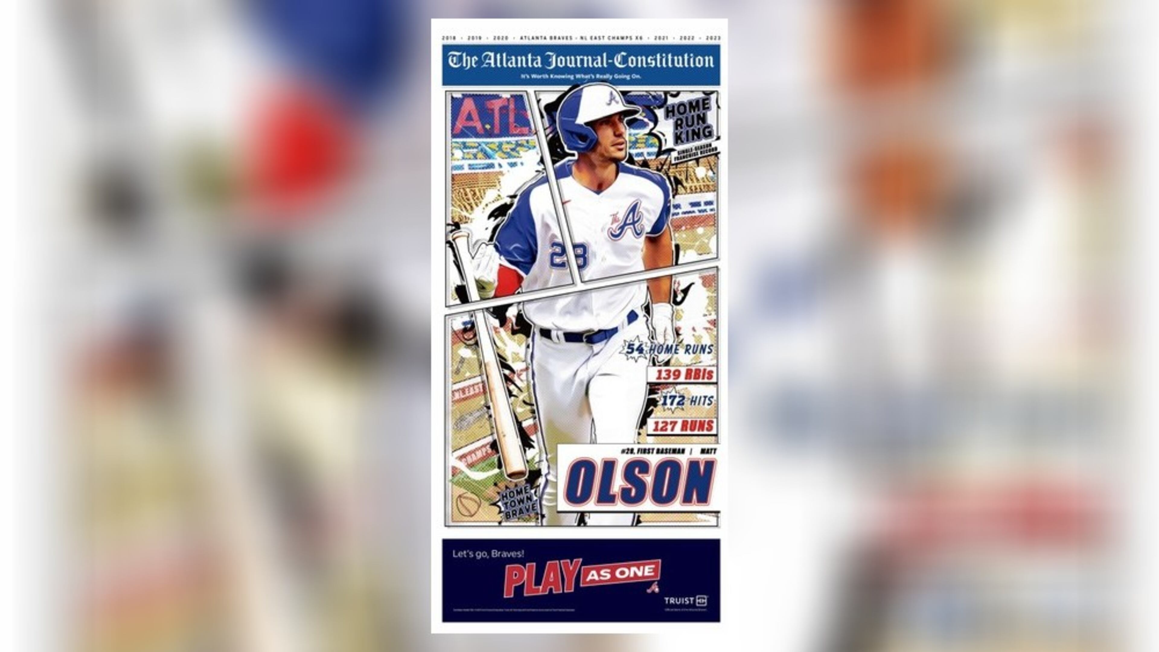Monday’s edition includes a new collectible poster featuring home run king Matt Olson.