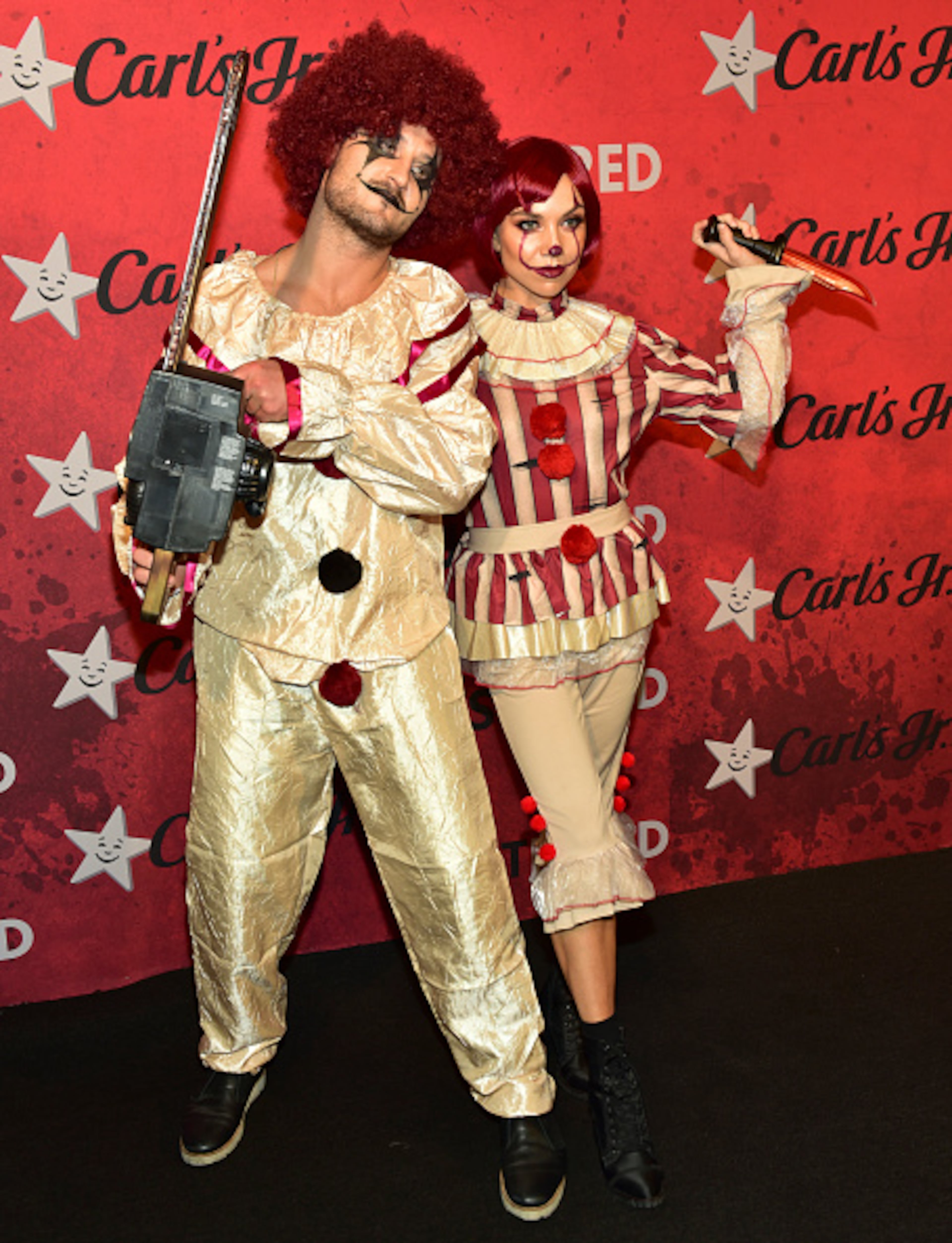 LOS ANGELES, CA - OCTOBER 27: Valentin Chmerkovskiy (L) and Jenna Johnson attend Just Jared's 7th Annual Halloween Party at Goya Studios on October 27, 2018 in Los Angeles, California. (Photo by Rodin Eckenroth/Getty Images)