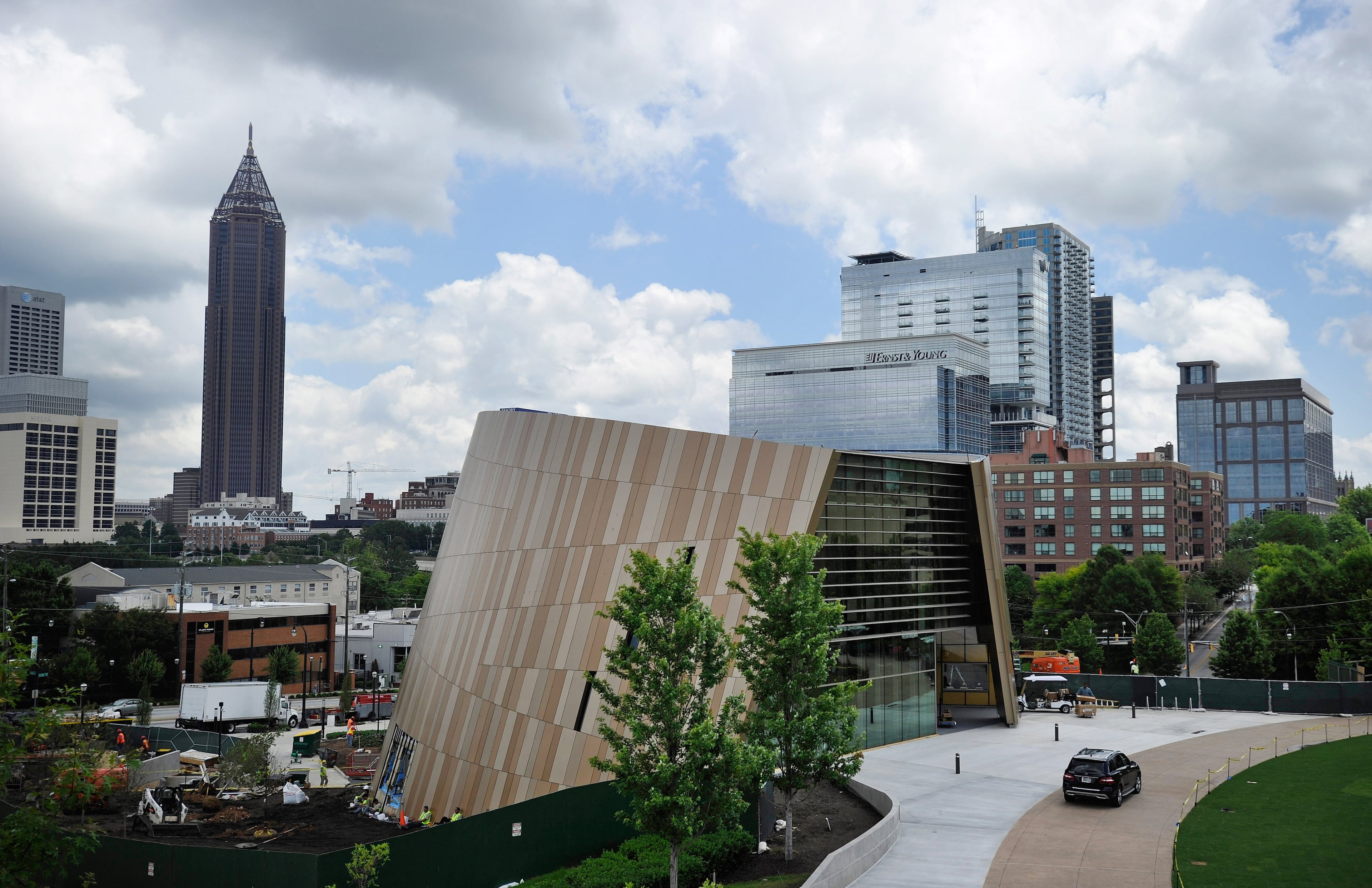 National Center for Civil and Human Rights occupies a corner of downtown between the Georgia Aquarium and the World of Coca-Cola Tuesday, June 10, 2014, in Atlanta. The center opens June 23 and tells a story broader than the American civil rights movement, linking that movement to the international current of human rights reform that took inspiration in Atlanta. David Tulis / AJC Special
