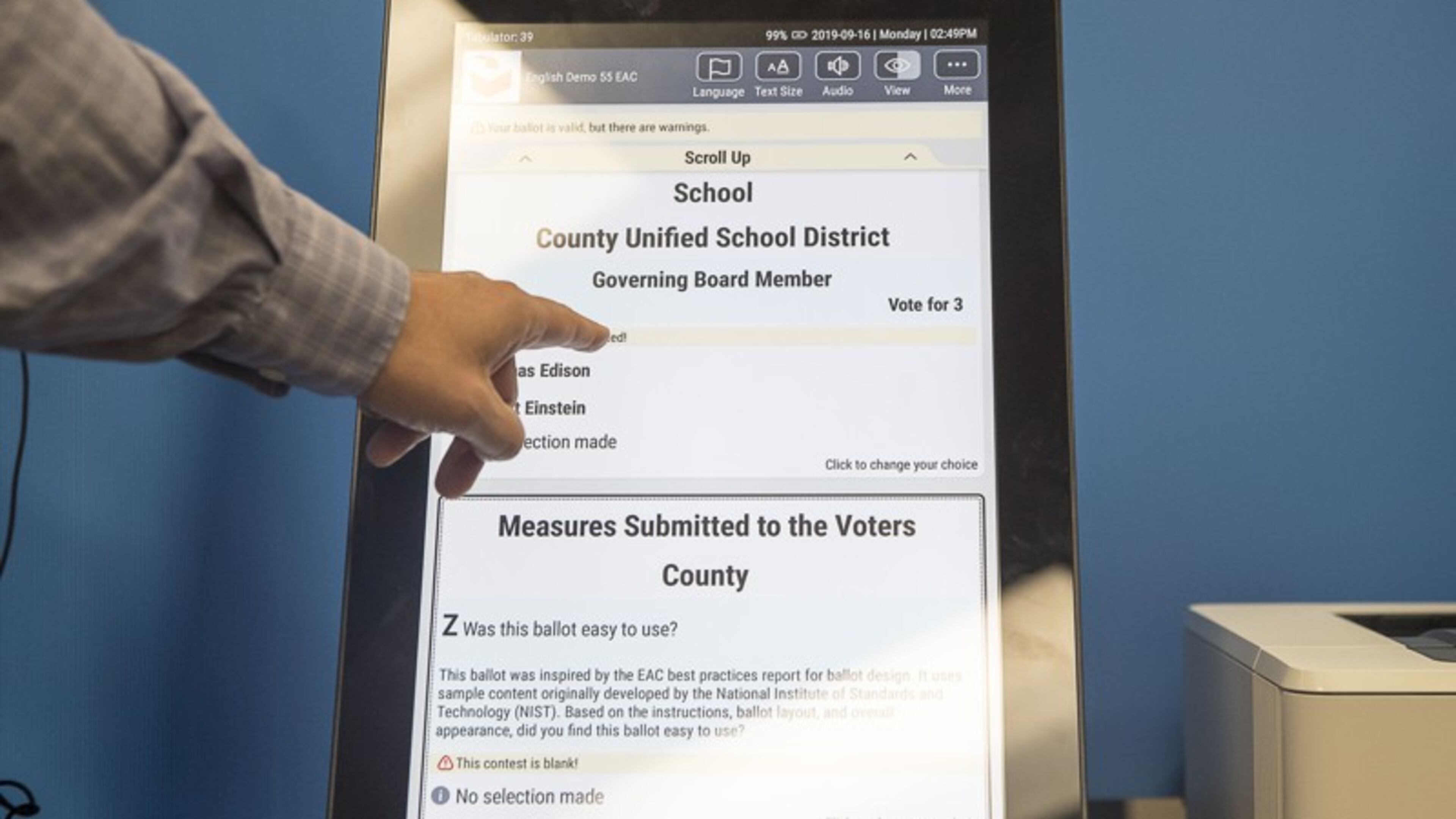 Gwinnett lection officials will have new voting machines available for review 5 to 8 p.m. Feb. 25 at Peachtree Corners City Hall.