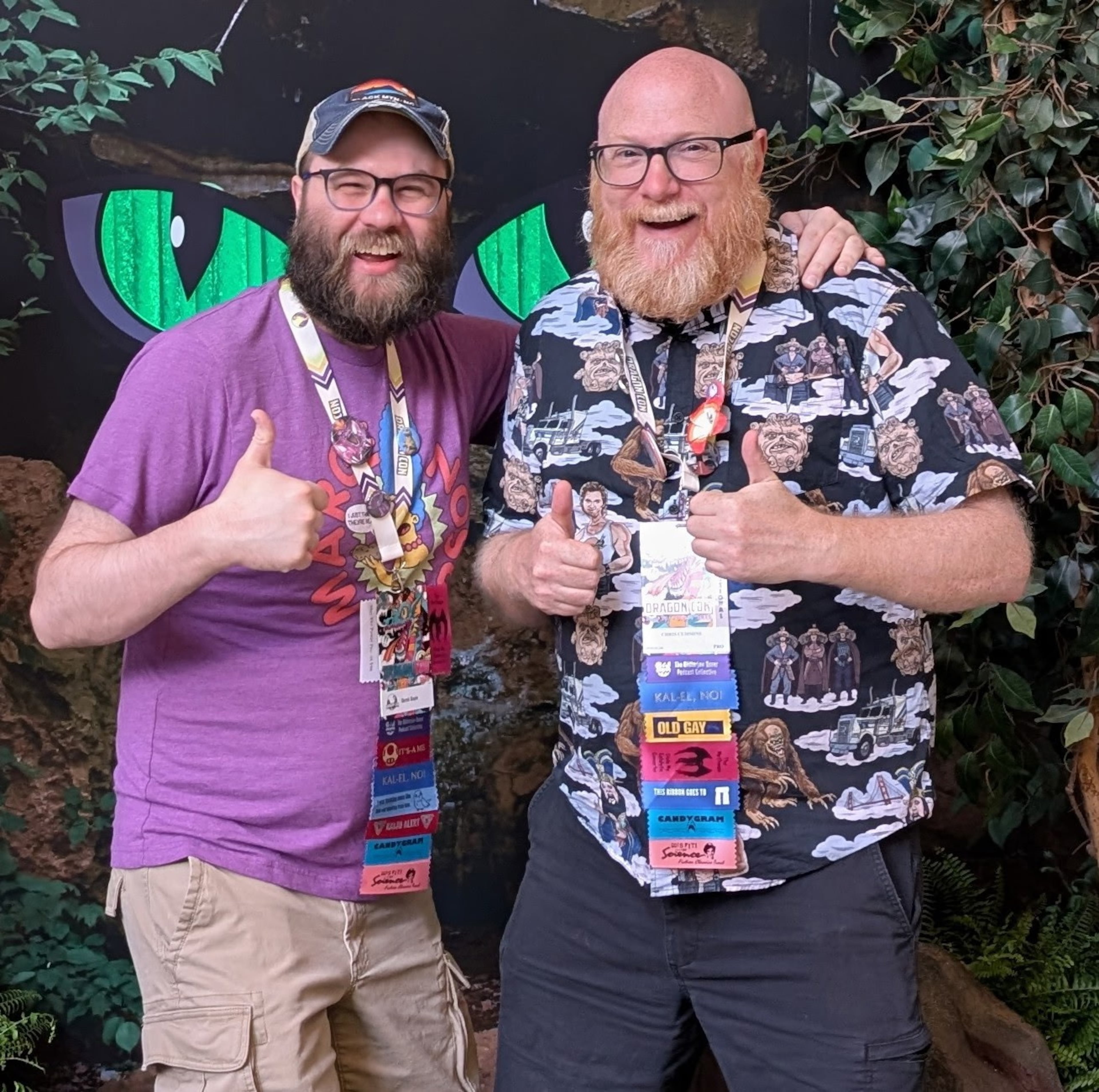 Couple Derek B. Gayle and Chris Cummins, shown here at 2025 Dragon Con at the Hilton Atlanta, first met at a previous Dragon Con after corresponding via Instagram. (Courtesy of Chris Cummins)