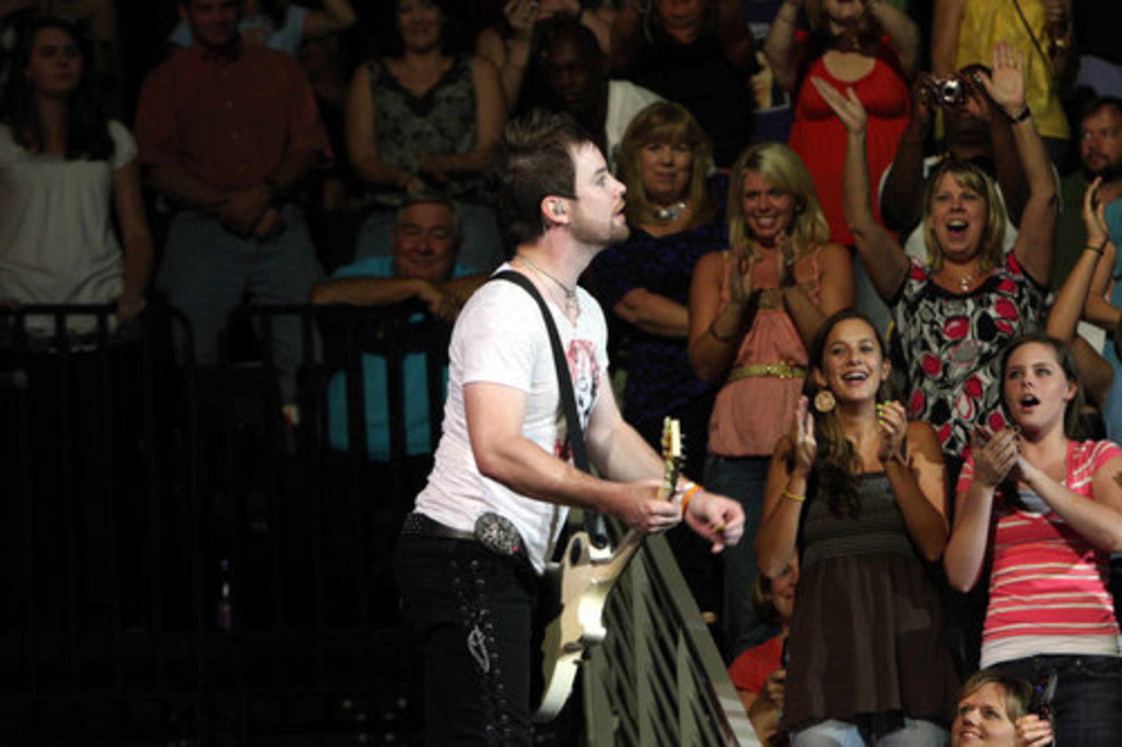 David Cook gets up close and semi-personal with his fans.